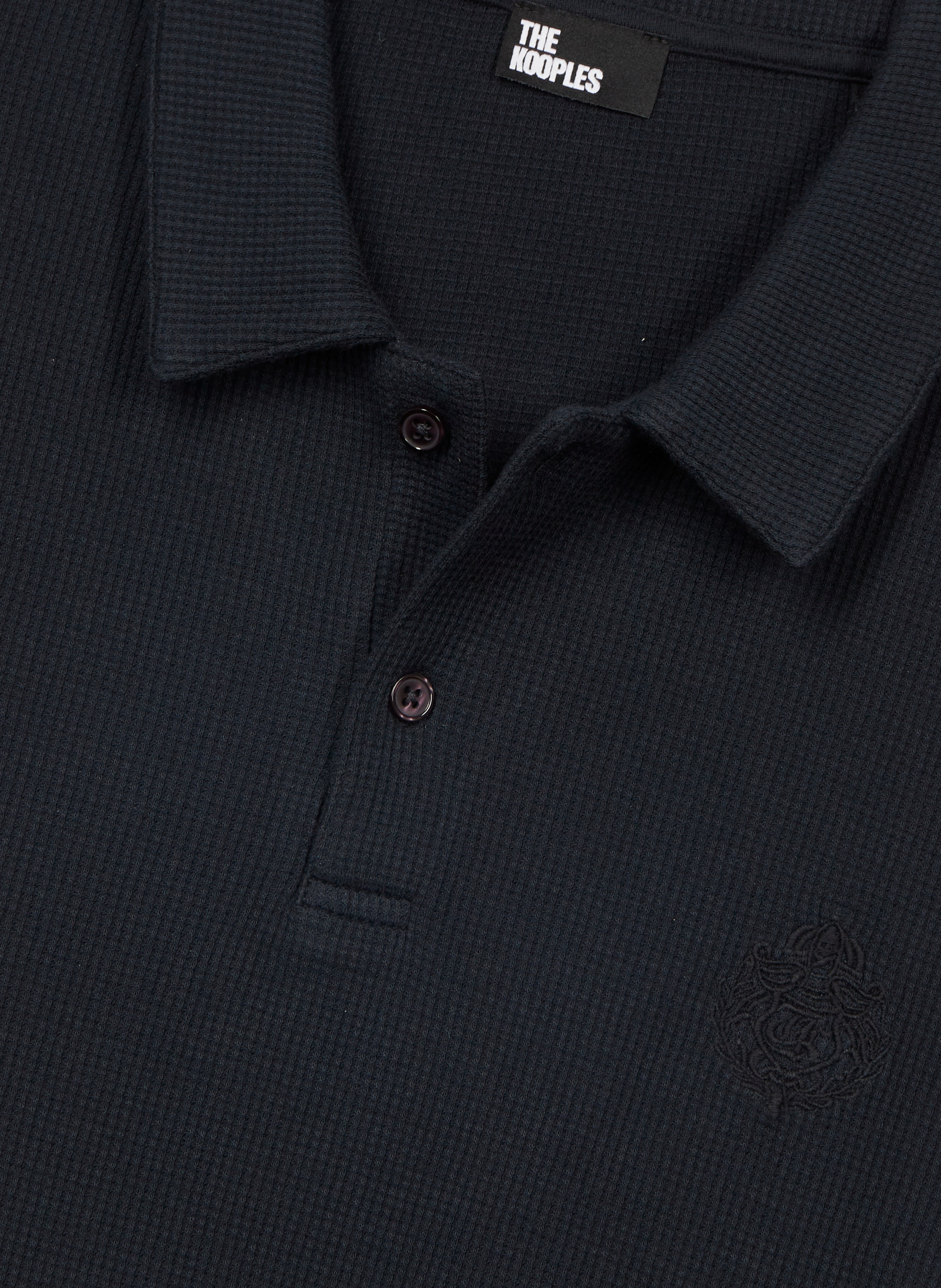 Polo en nid d'abeille avec blason THE KOOPLES Bleu