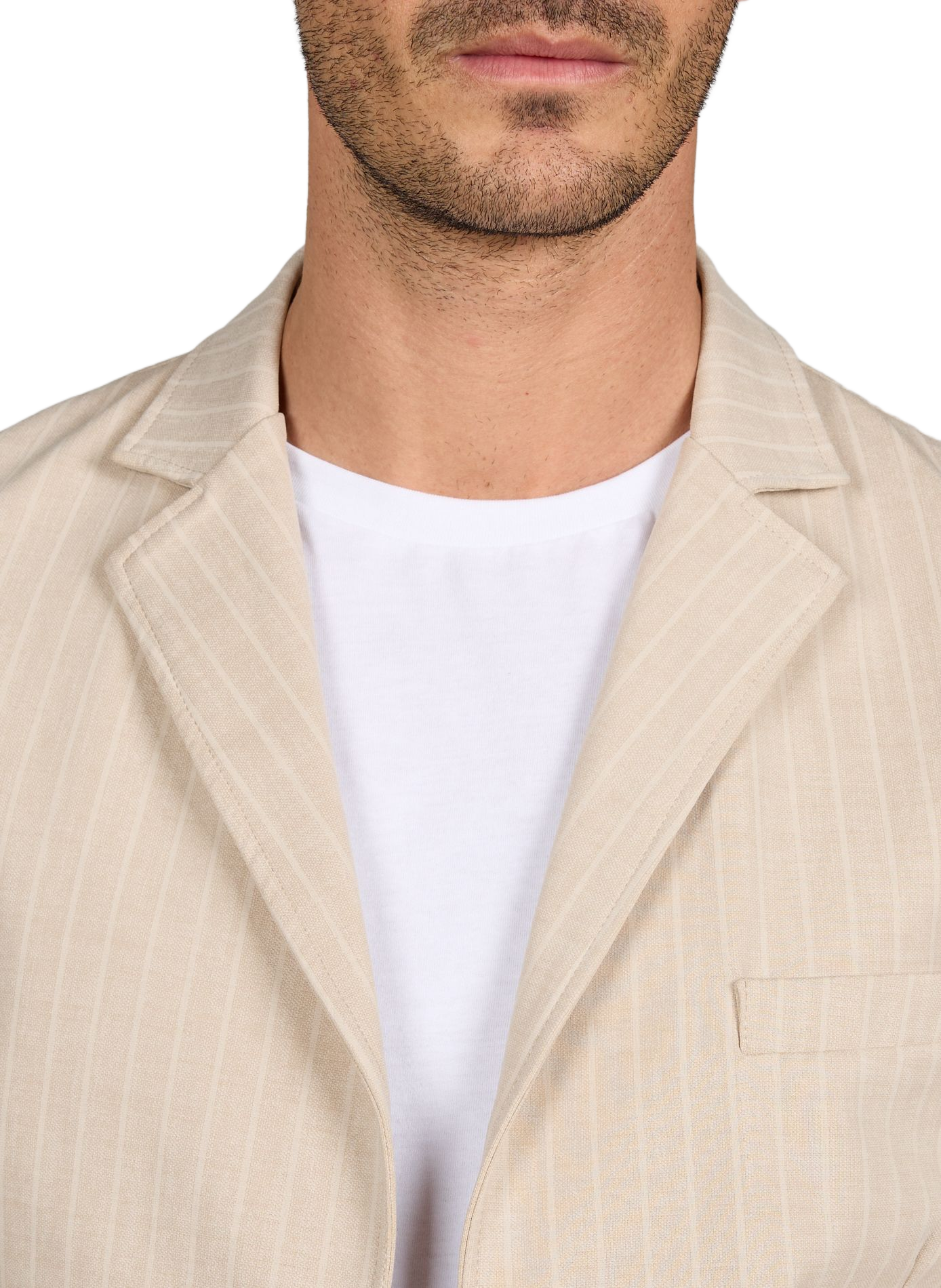 Blazer droit Niko Cervo en coton mélangé 1789 CALA Beige