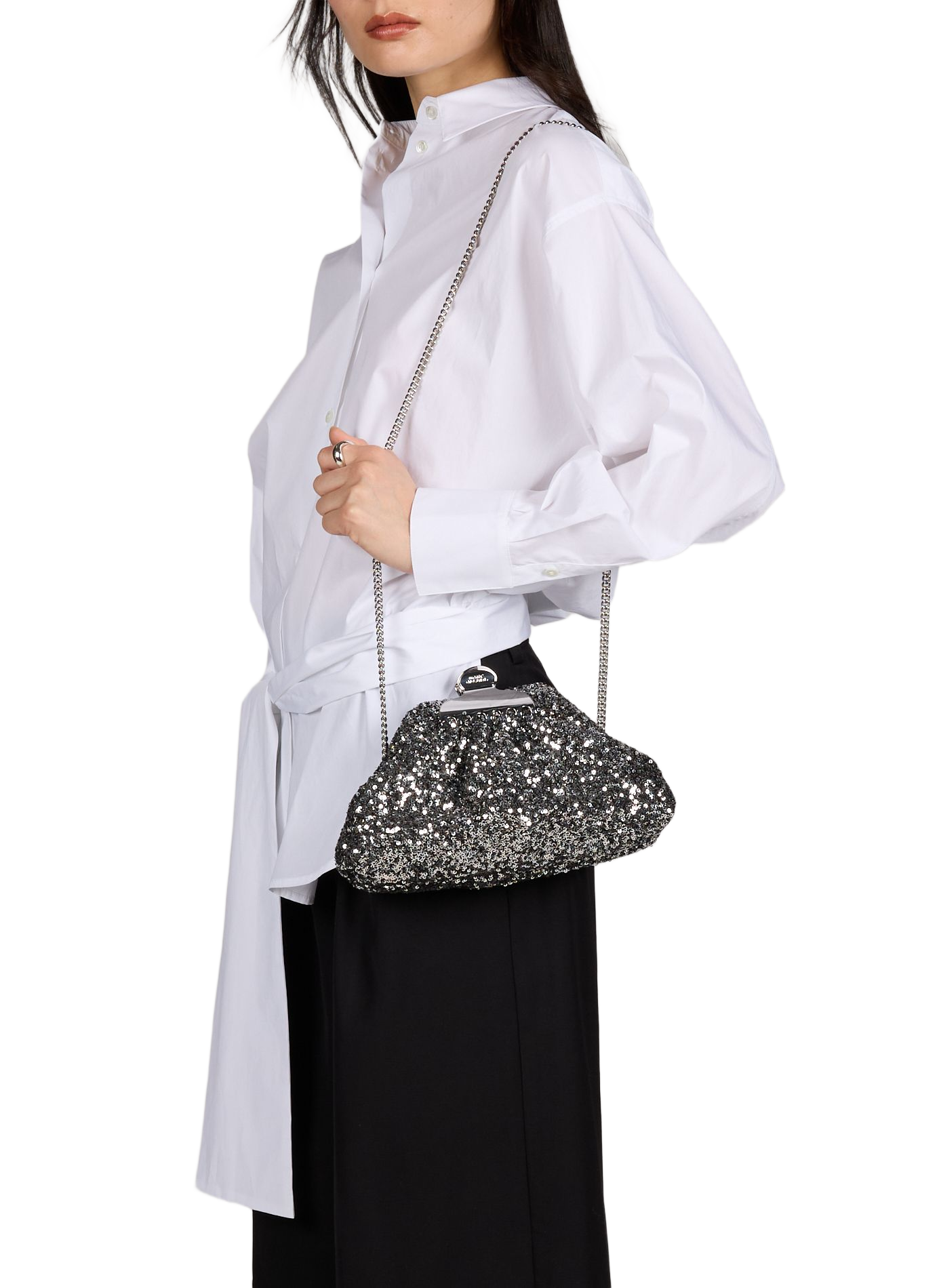 Rhinestone handbag MARC JACOBS Silver