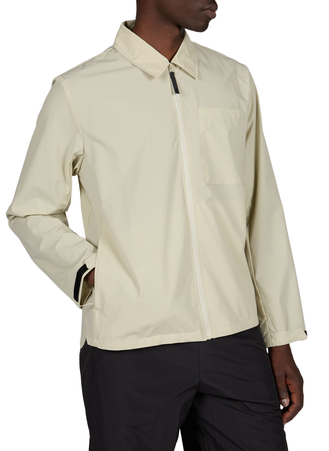 Veste droite col classique unie Vert RAINS