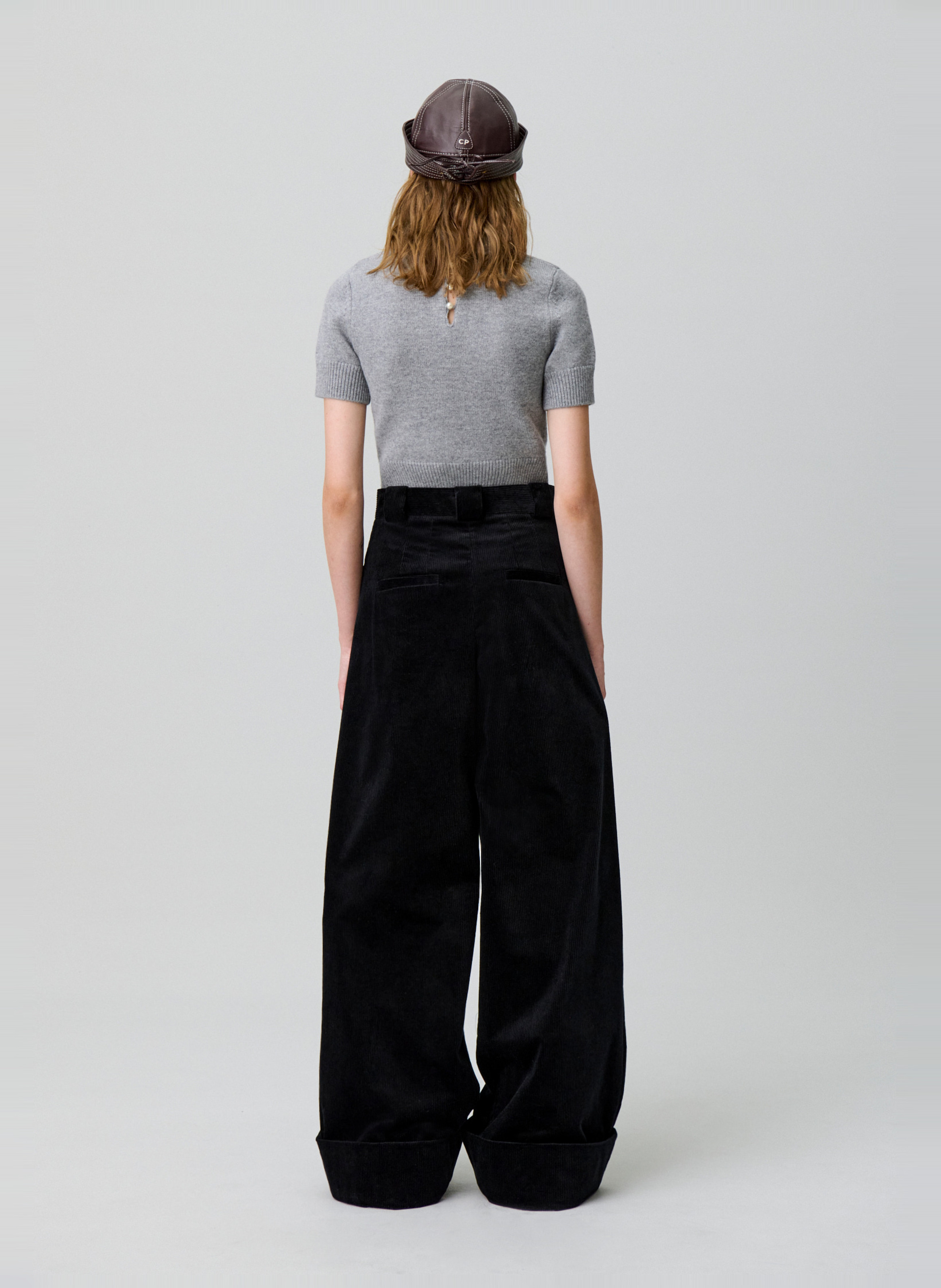 Pantalon large en coton mélangé peter CLAUDIE PIERLOT Noir