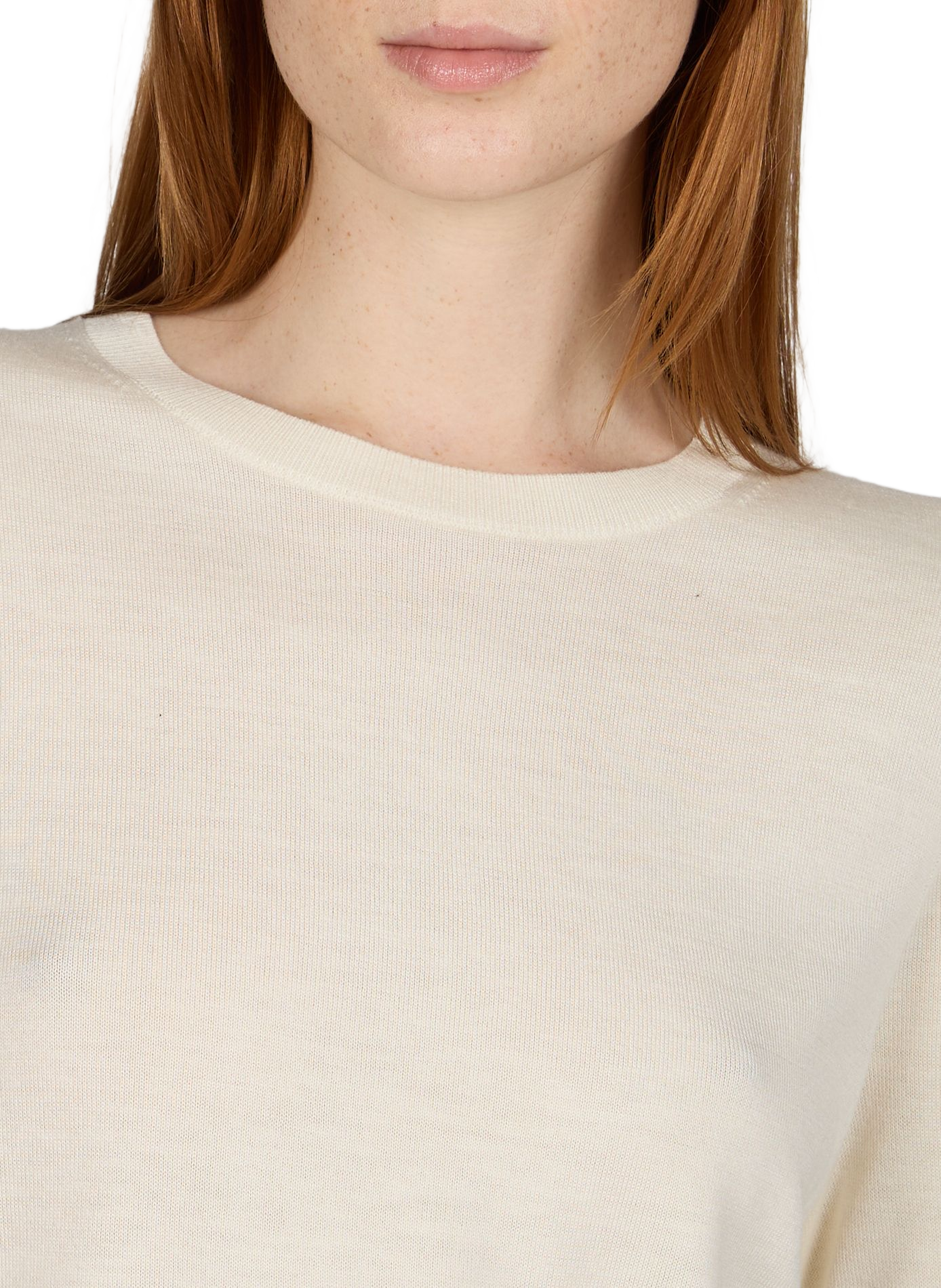Paloma silk, wool, and cashmere t-shirt ALMADA Beige
