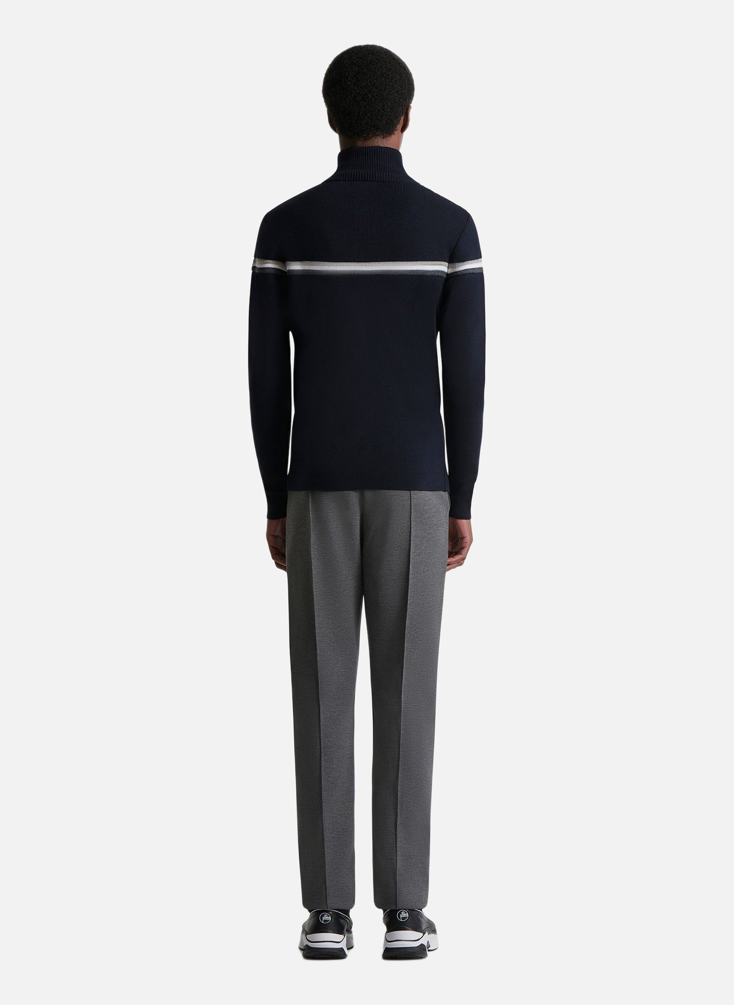 Pull wengen fiz col montant coupe regular FUSALP Bleu