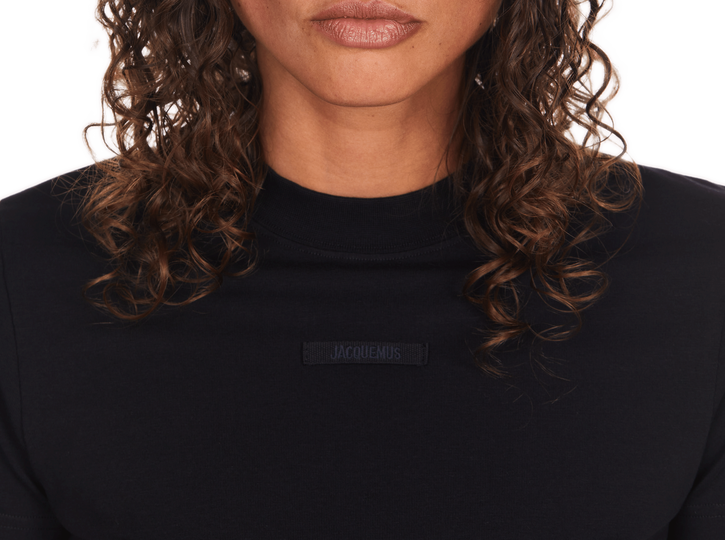 Grosgrain logo T-shirt JACQUEMUS Black