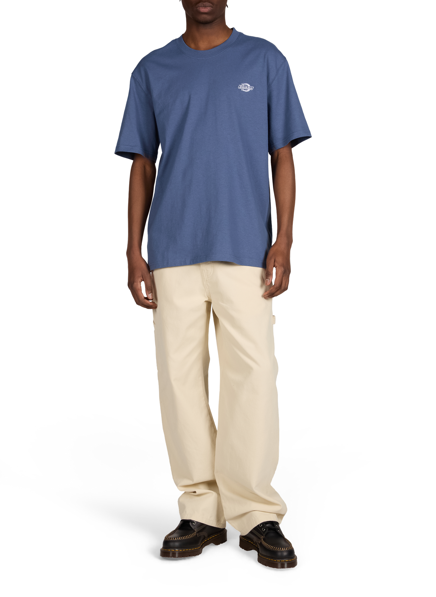 Short-sleeved cotton T-shirt with embroidered logo DICKIES Blue