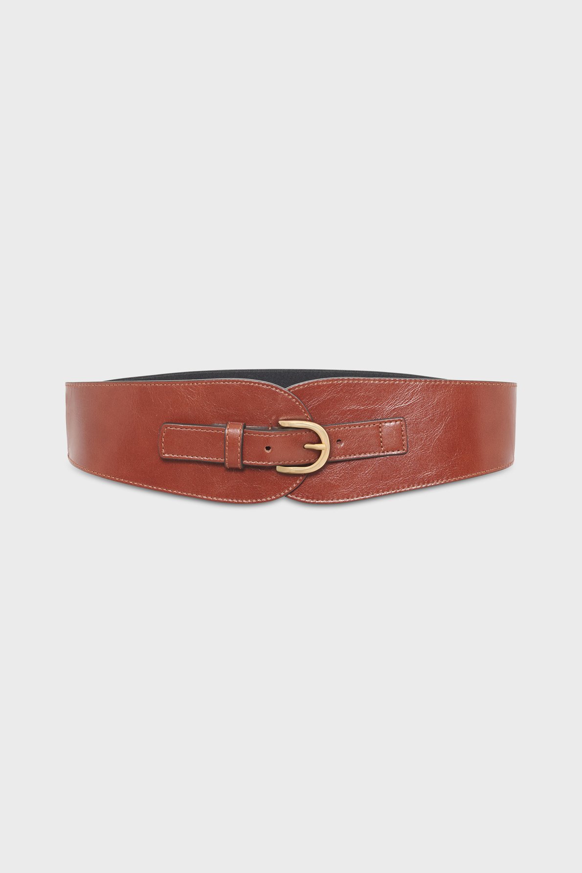 Ceinture corset en cuir façon box - olympe GERARD DAREL Marron