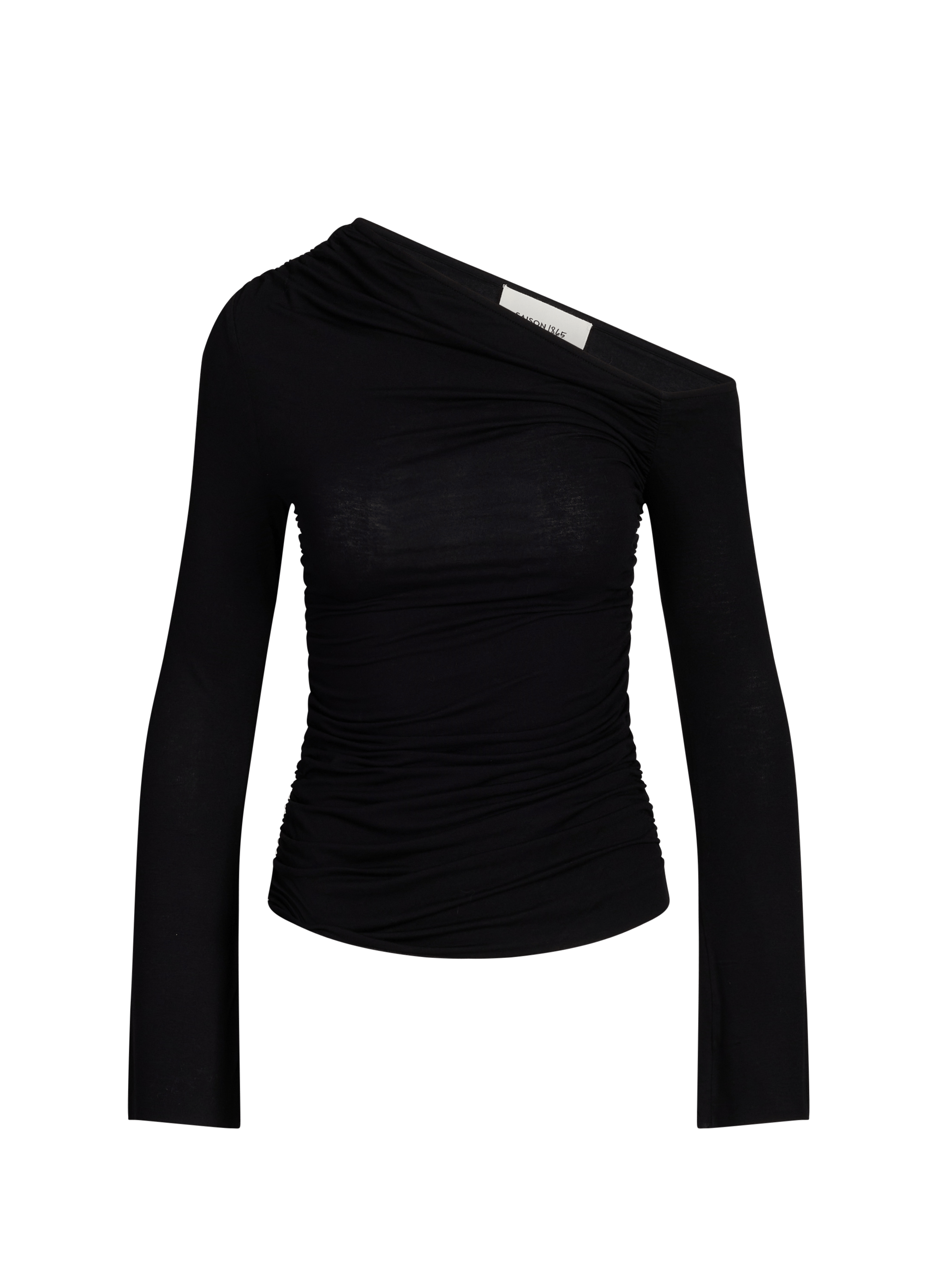 Asymmetrical neck top SAISON 1865 Black