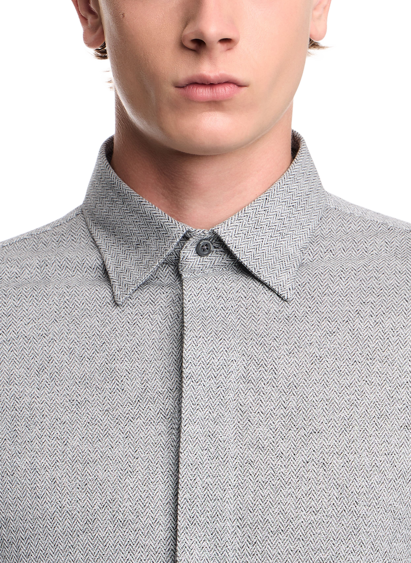 Straight Chevron Shirt EMPORIO ARMANI Grey