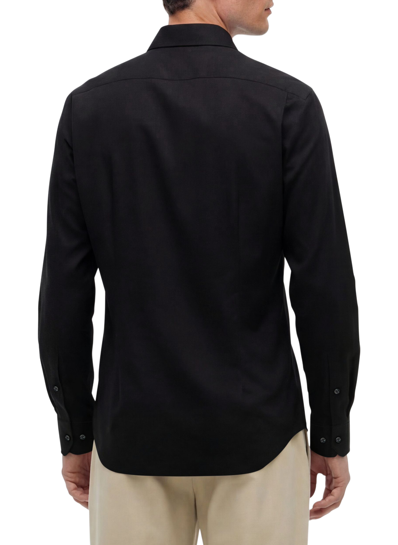 Chemise droite en coton organique TOMMY HILFIGER Noir