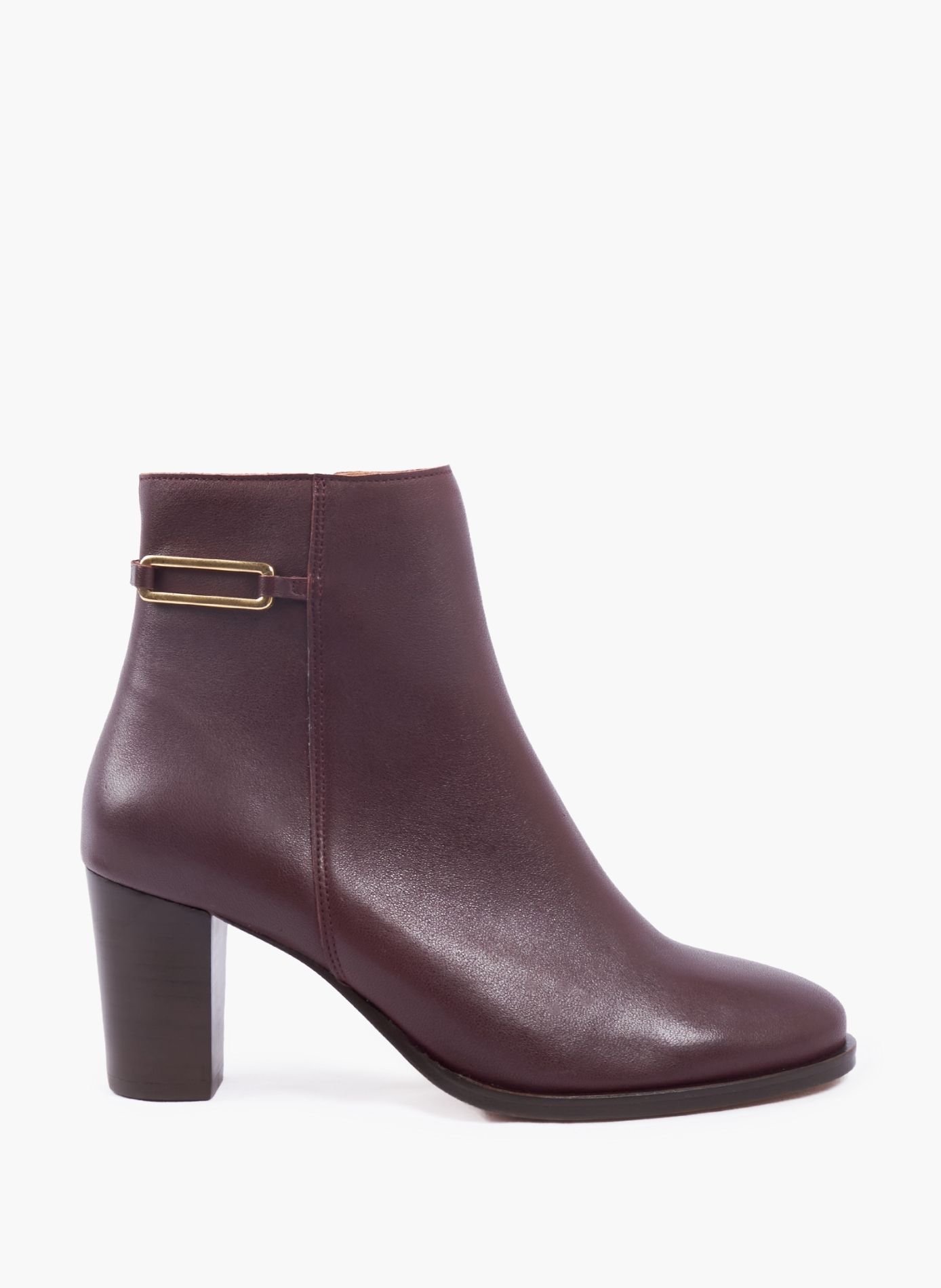 Bottines bijoux talon zélie cuir JULES & JENN Rouge