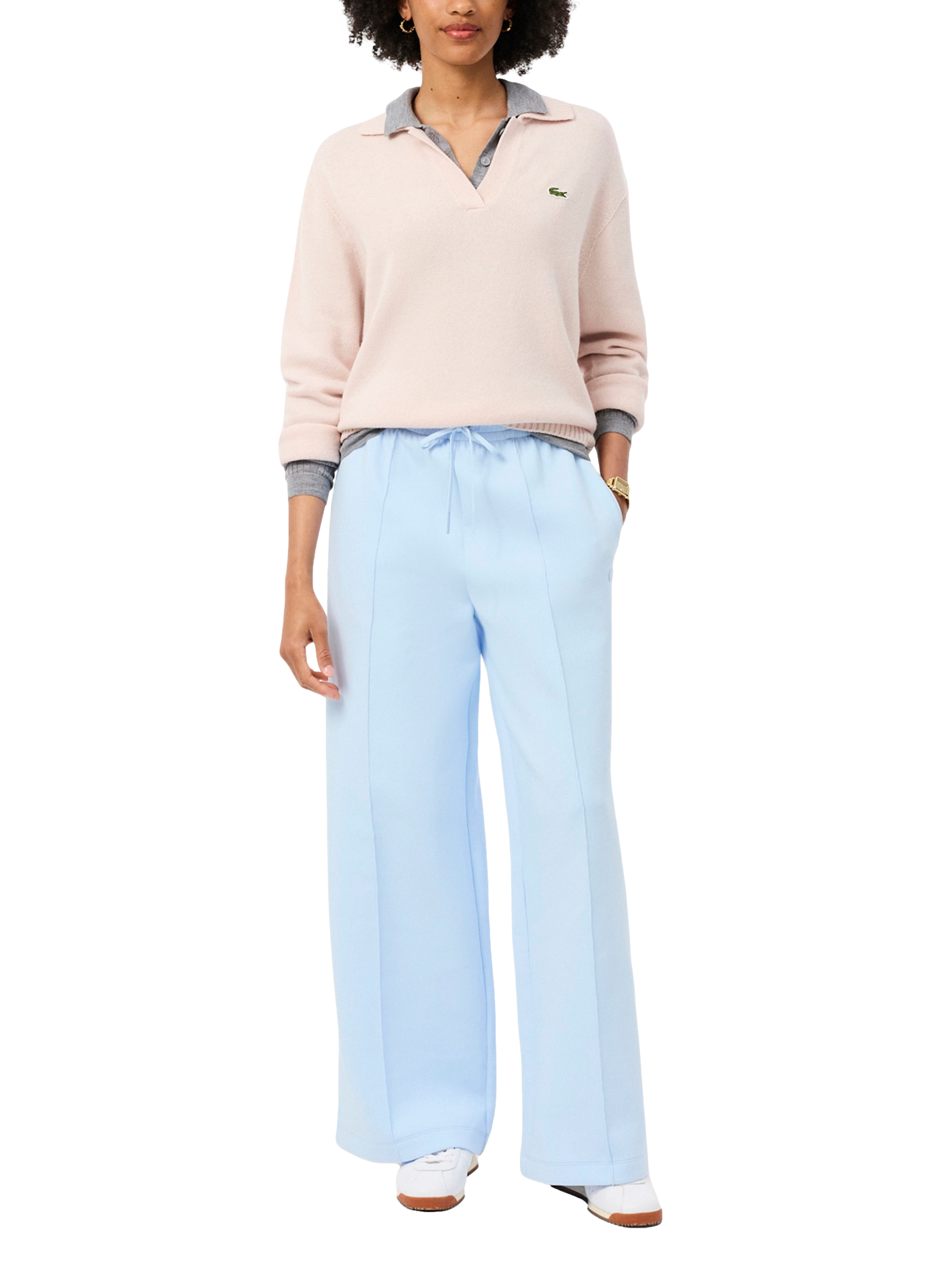 Wijde joggingbroek met brede pasvorm LACOSTE Blauw