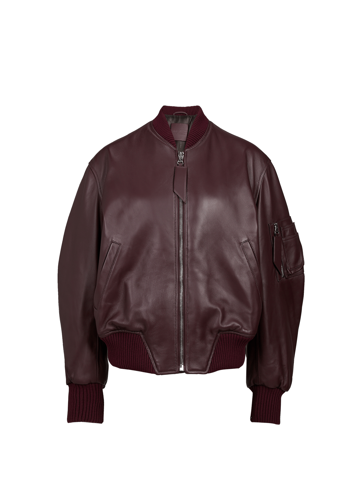 Oversize-Lederjacke THE ATTICO Rot