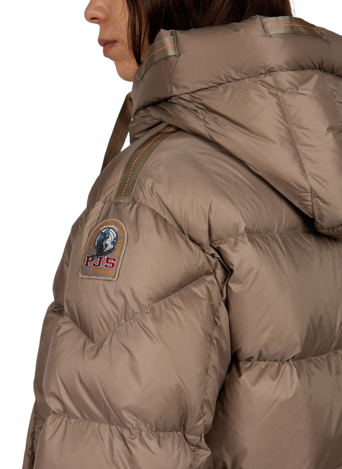 Doudoune oversize Tilly à capuche PARAJUMPERS Marron