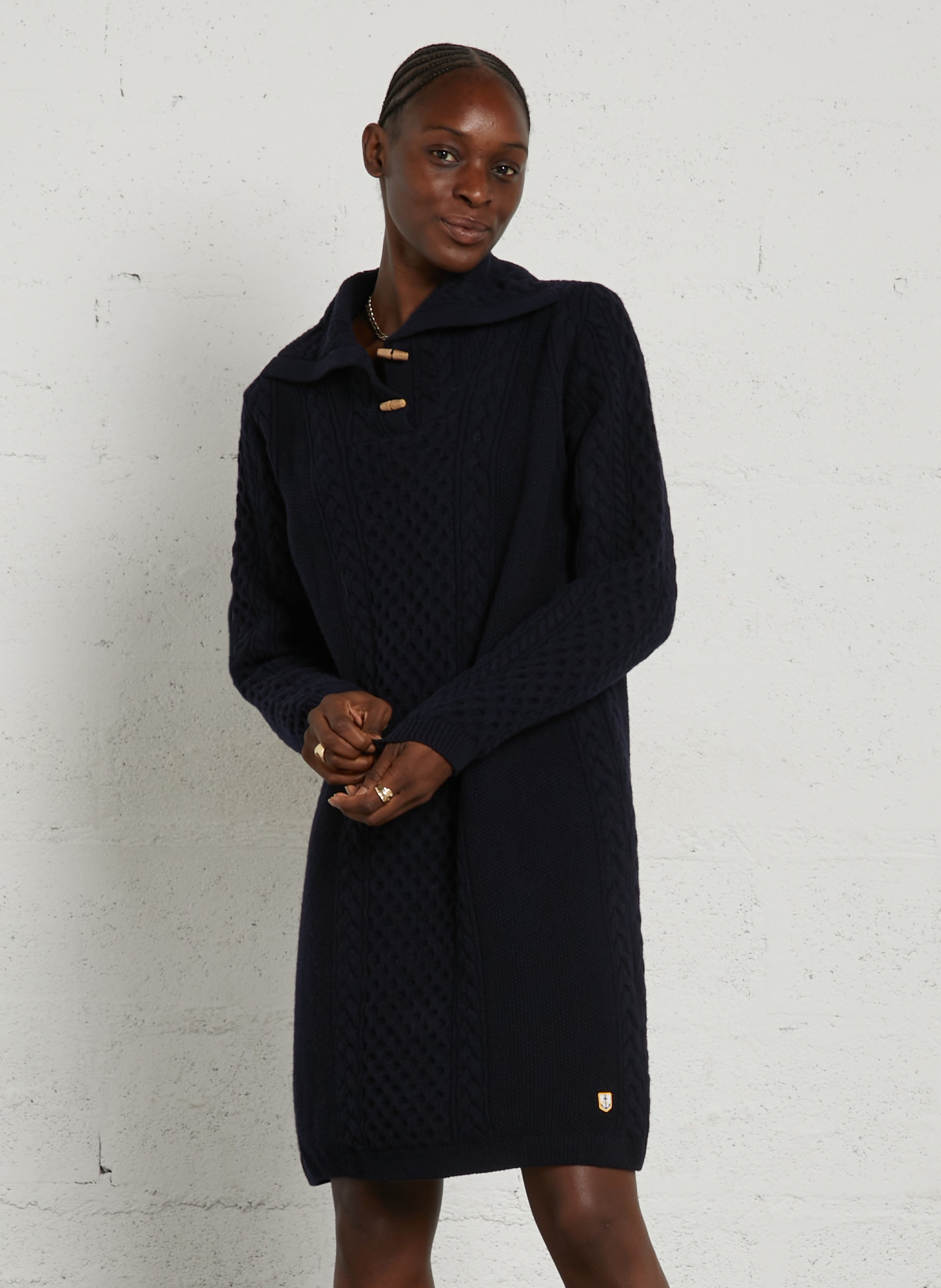 Robe midi ample en laine mélangée heritage ARMOR-LUX Bleu