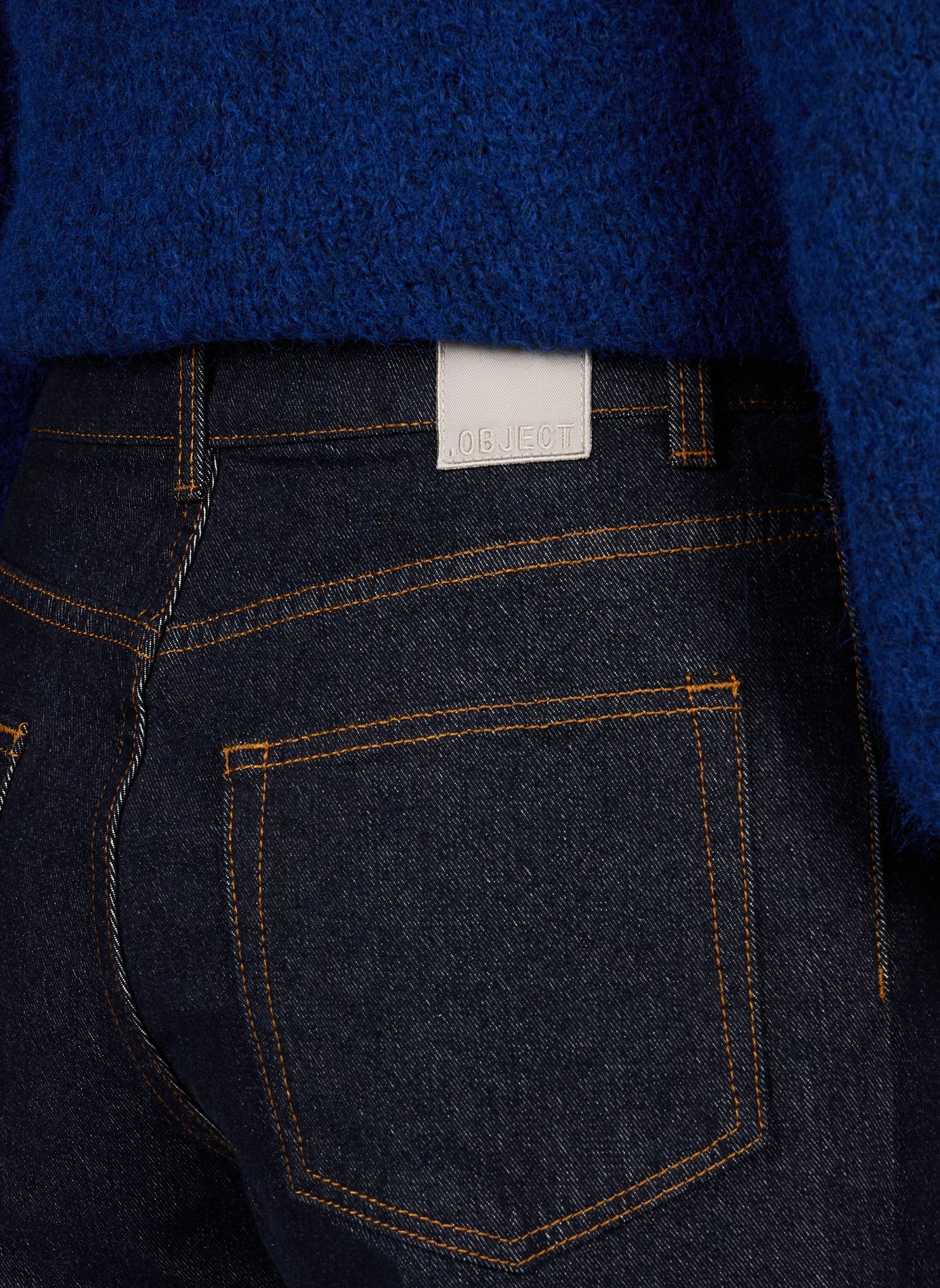 Jeans Wide aus Baumwollmischung OBJECT Blau