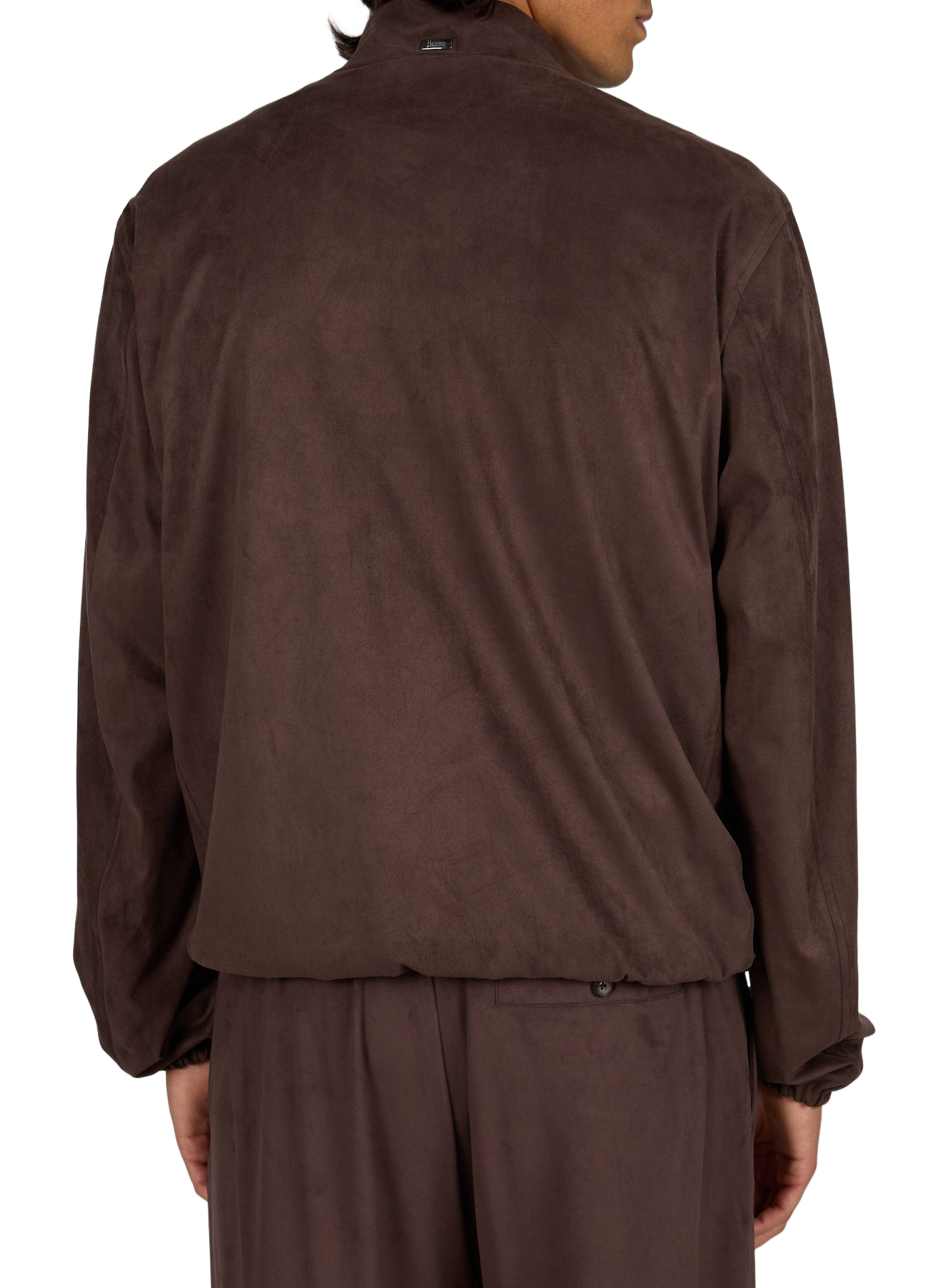 Straight jacket with high collar HERNO Brown