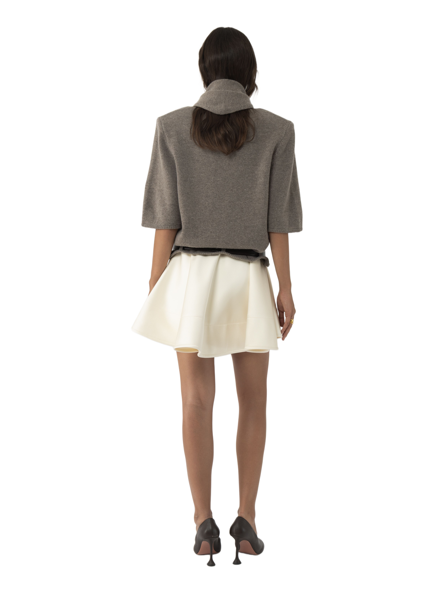 Ela Merino Wool Knitted T-Shirt ARAKII Beige