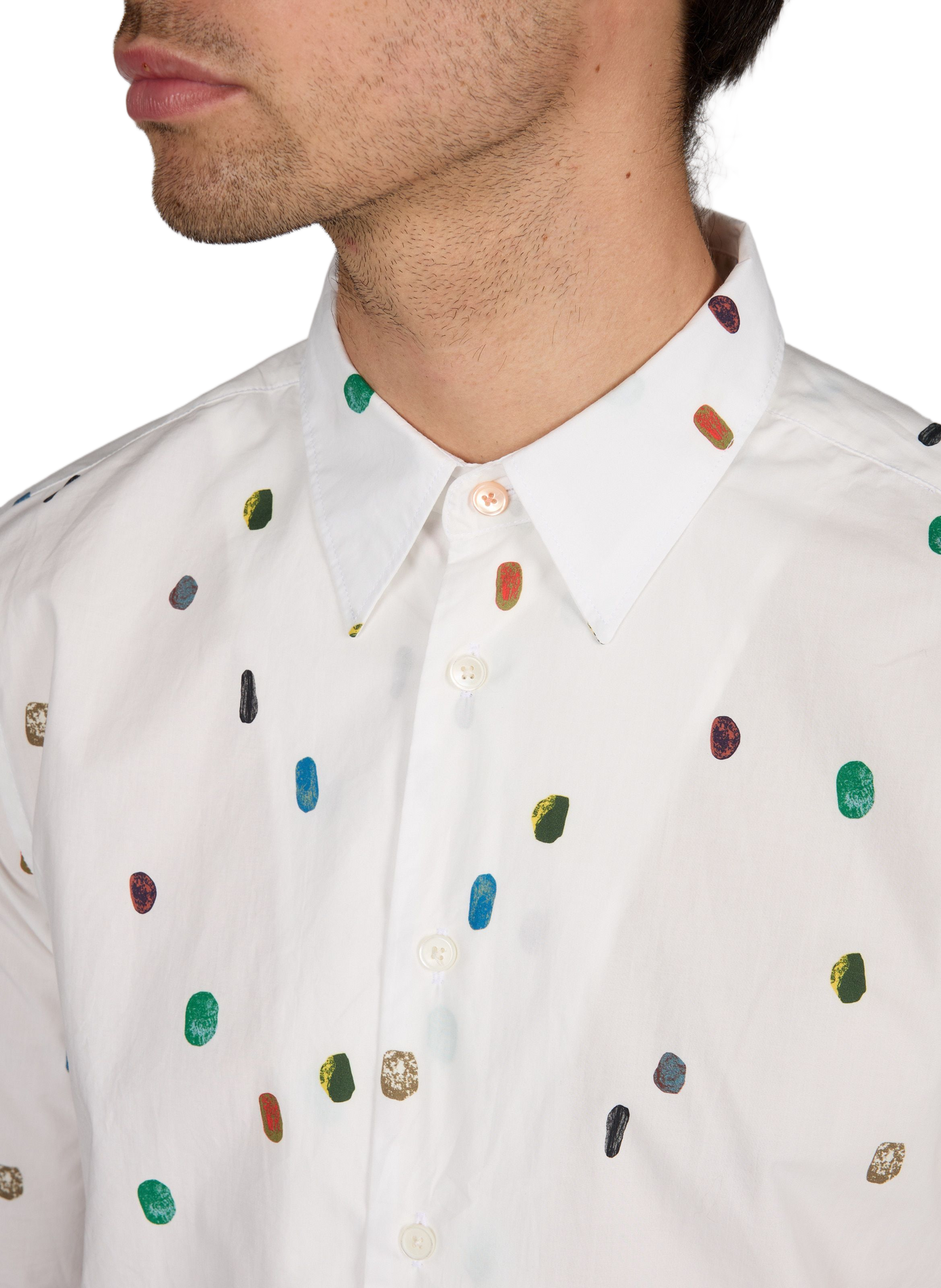 Chemise imprimée en coton PAUL SMITH Blanc