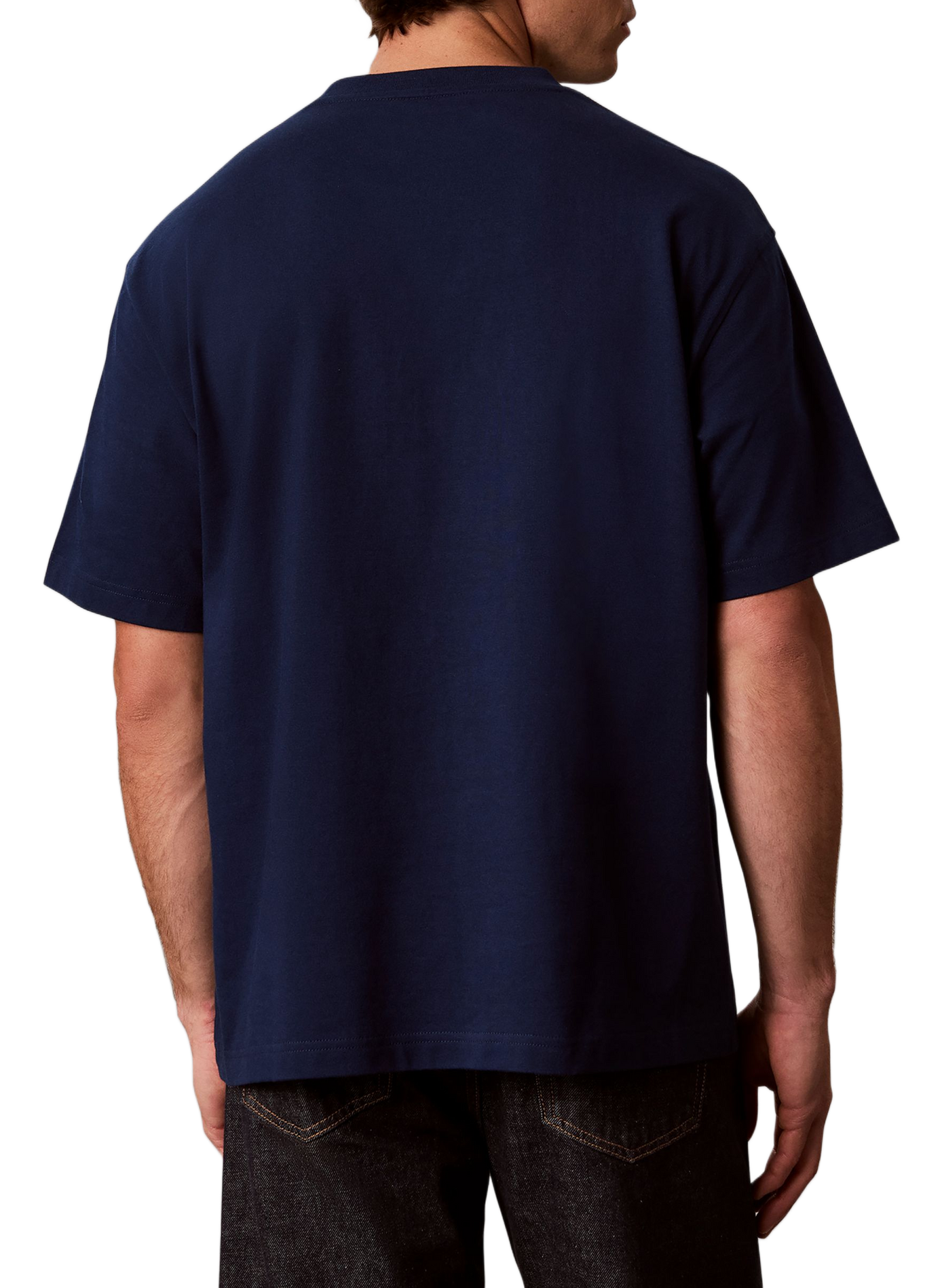 T-shirt manches courtes à logo en coton CALVIN KLEIN Blau