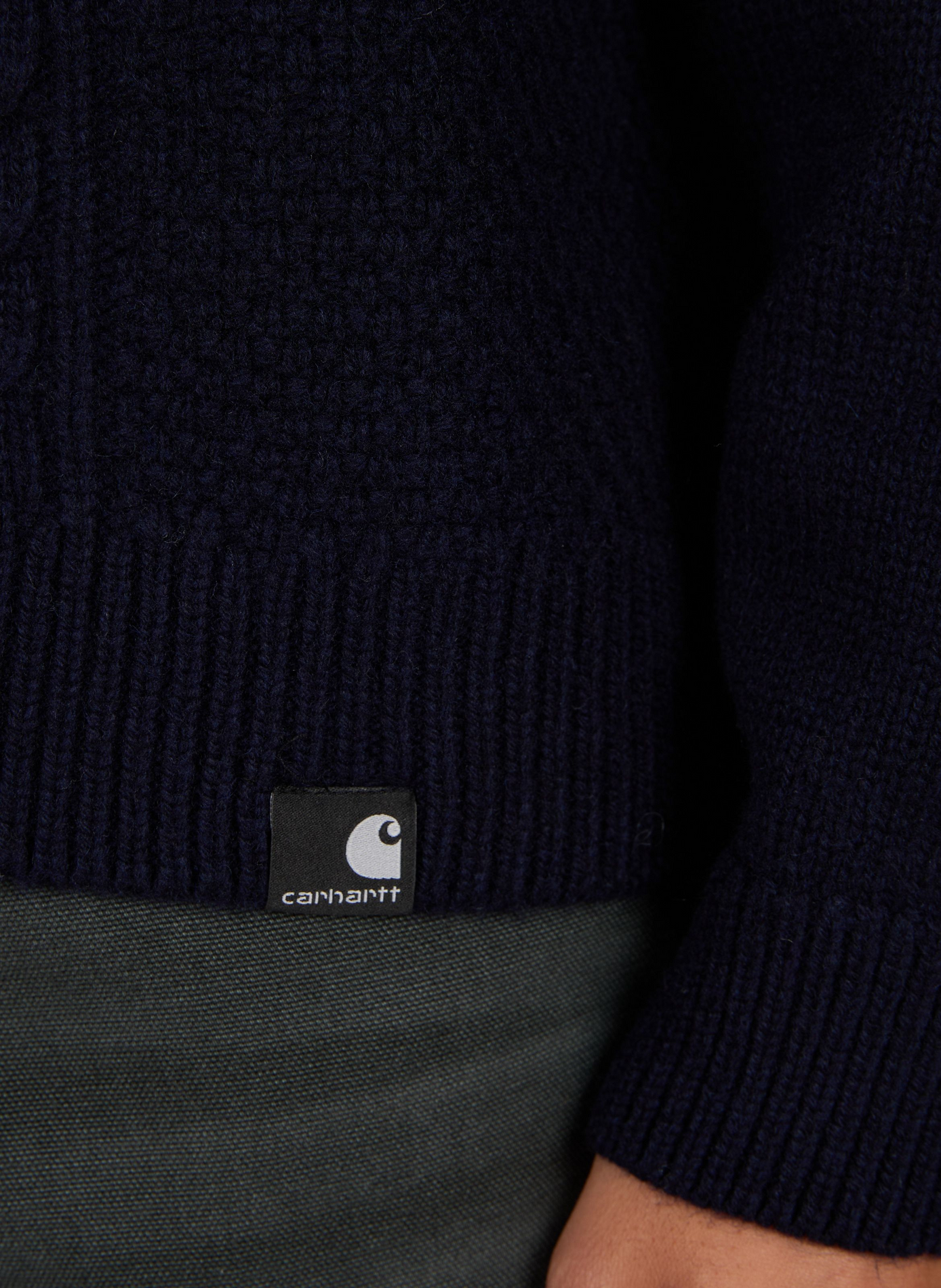Pull col rond en laine mélangée CARHARTT WIP Bleu