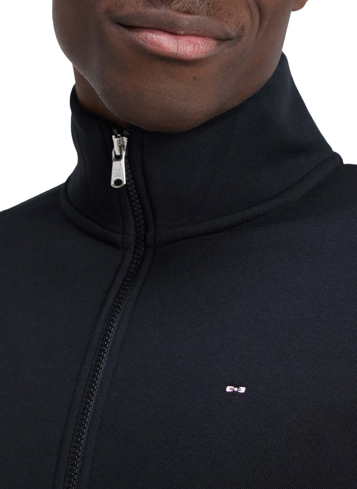 Sweat slim en coton EDEN PARK Noir