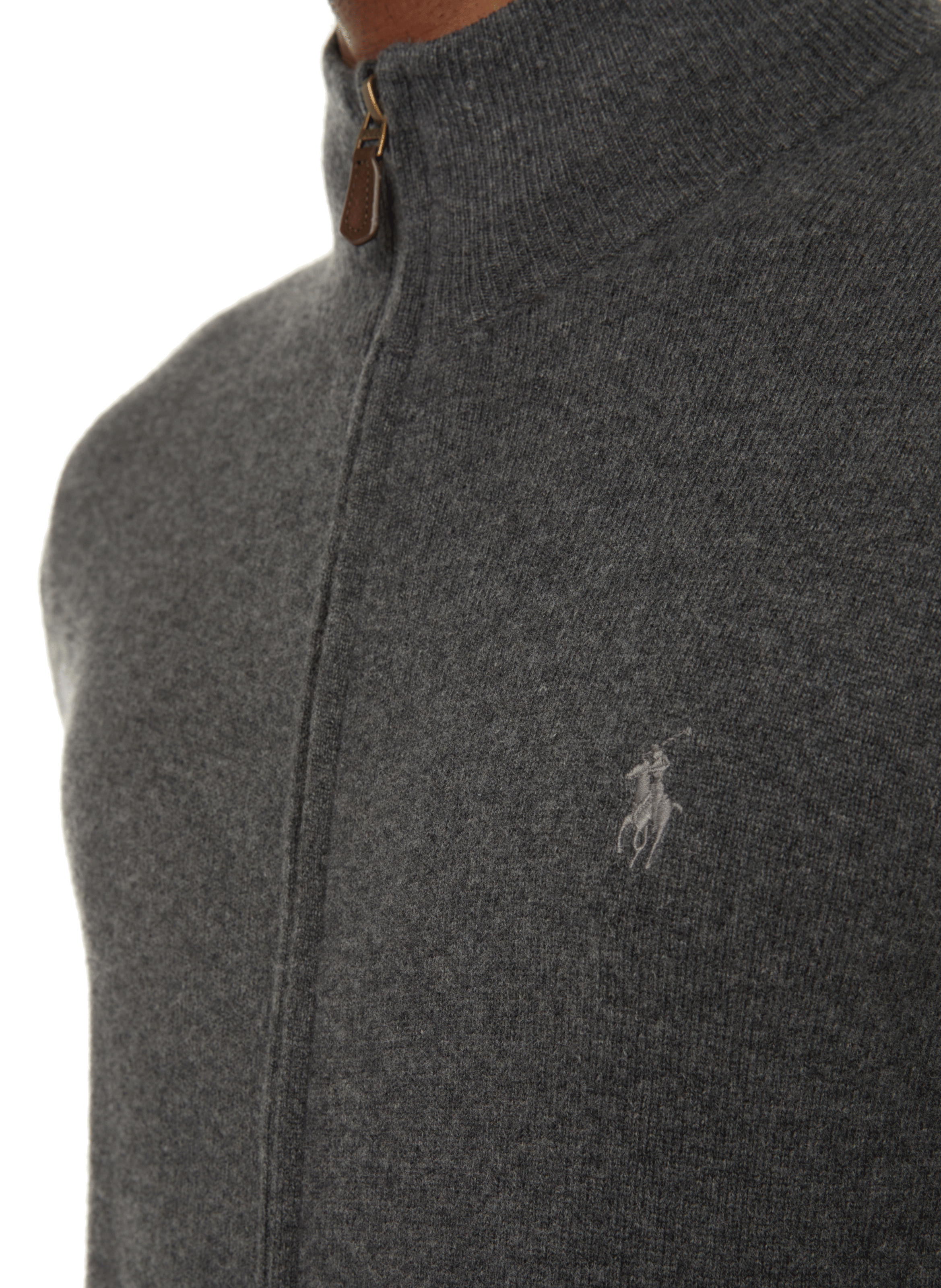 Wool zip-up cardigan POLO RALPH LAUREN Grey
