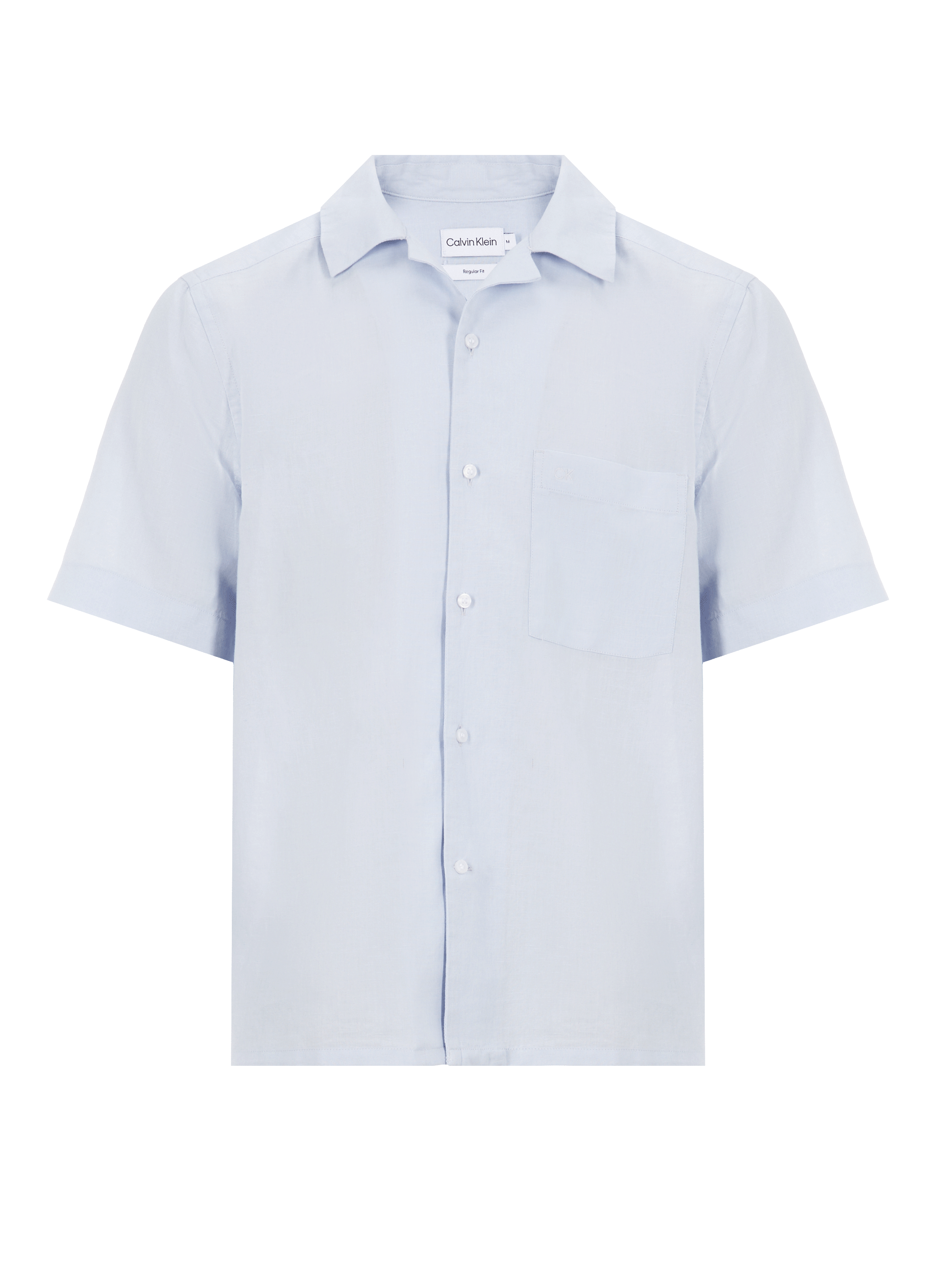 Chemise manches courtes en lin et coton