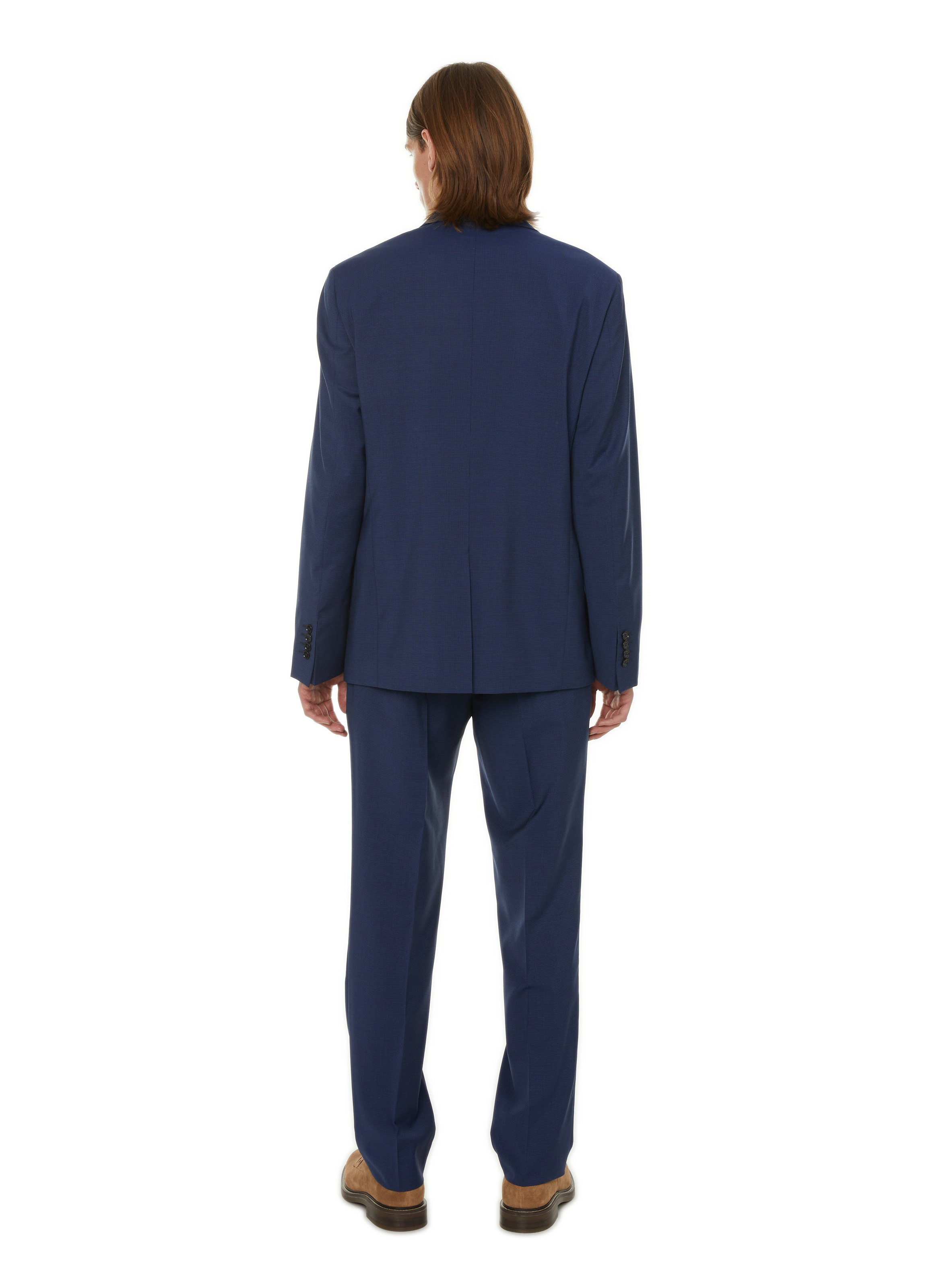 Wool check suit AU PRINTEMPS PARIS Blue