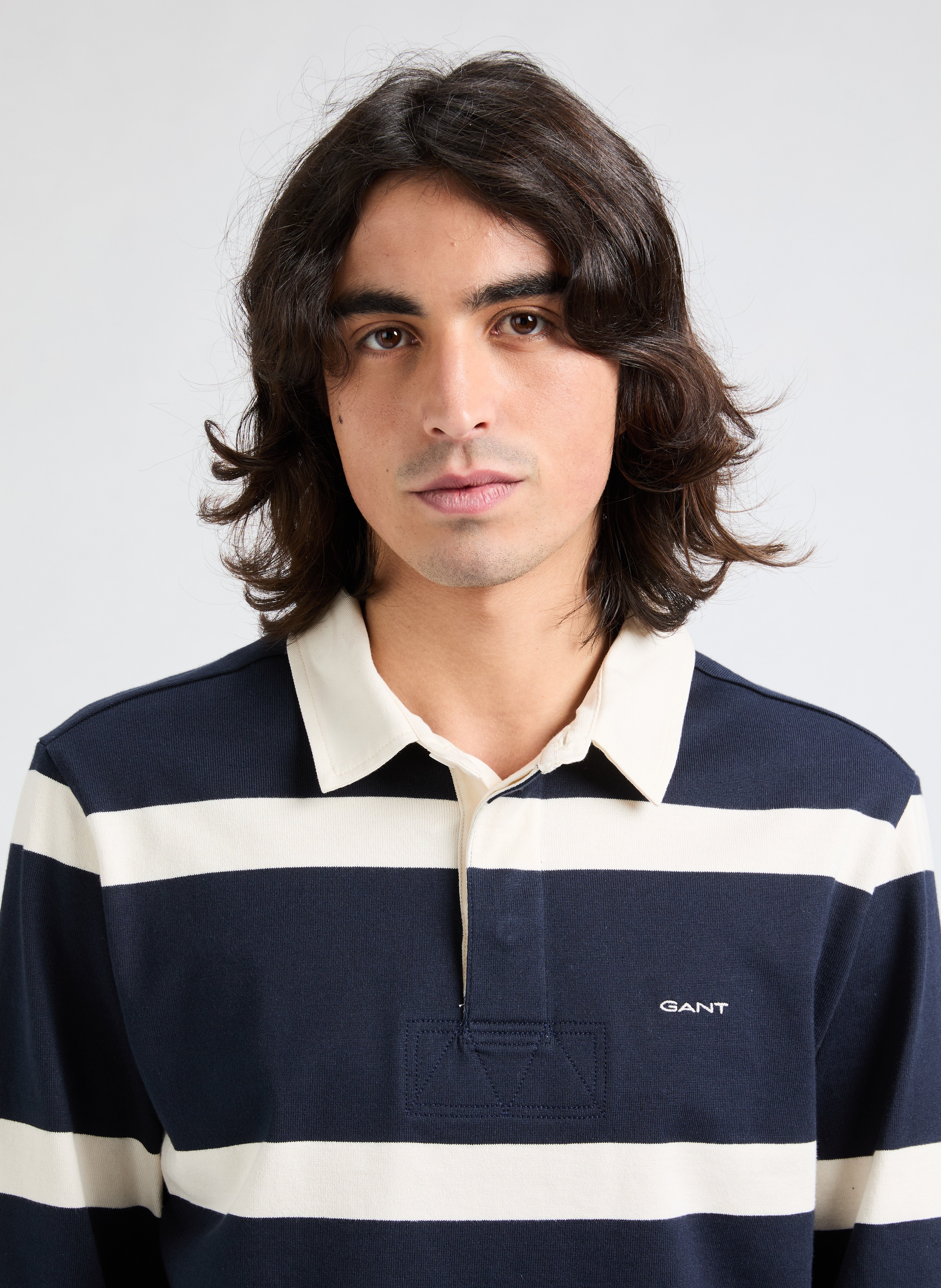 Polo manches longues  GANT Bleu