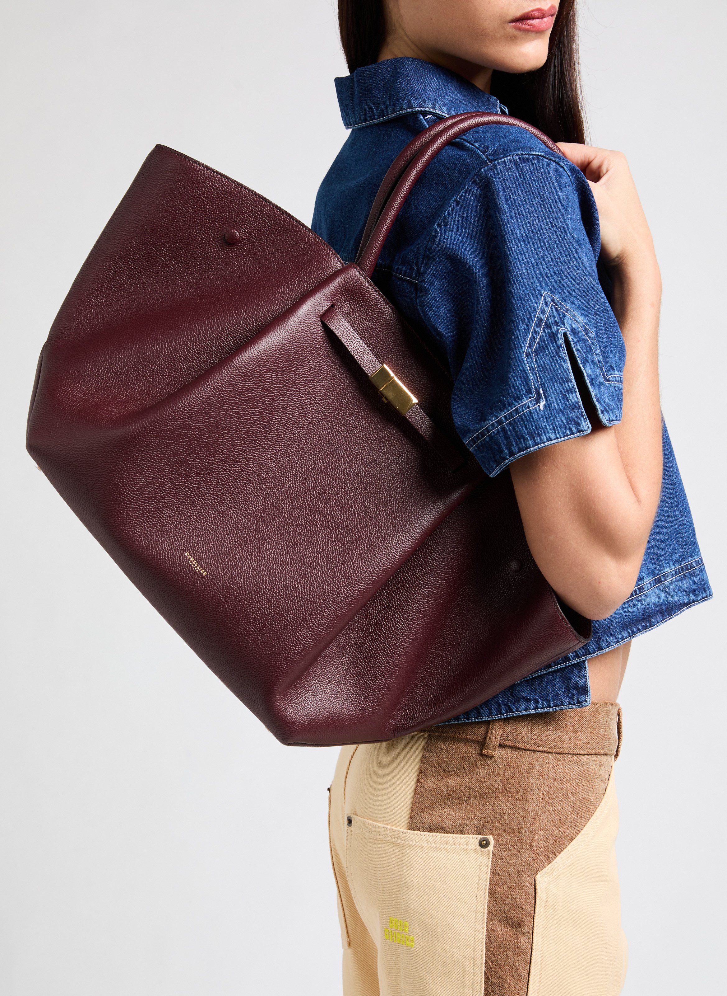 Sac à main New York en cuir | Rouge DEMELLIER LONDON Femme