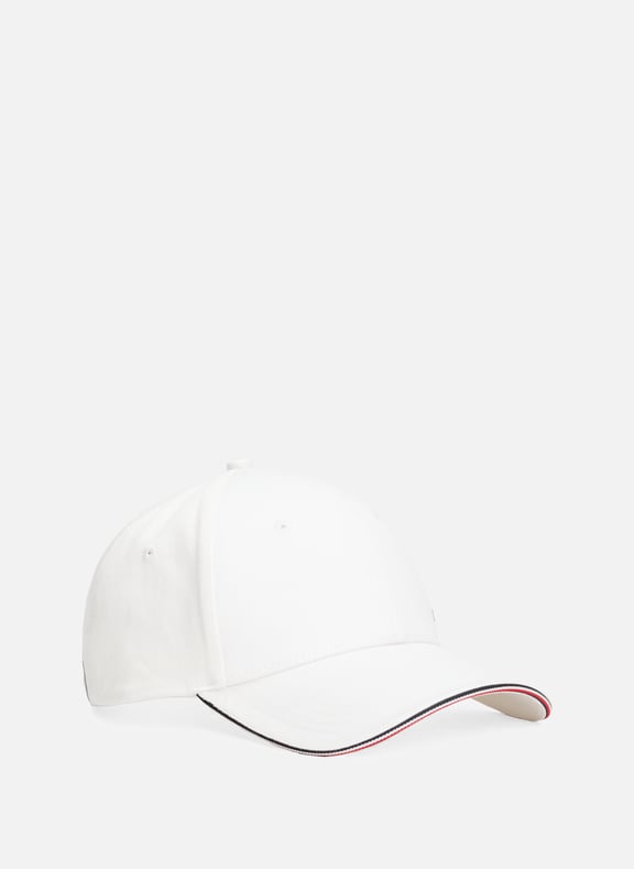 Cotton Logo Baseball Cap White by TOMMY HILFIGER TOMMY HILFIGER Cotton Logo Baseball Cap White