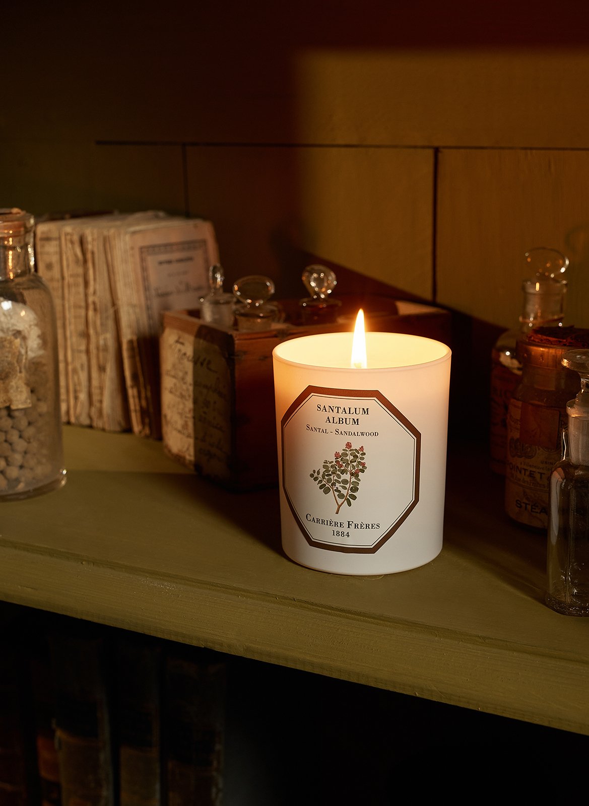 Sandalwood Scented Candle - Santalum Album - 185 g (6.5 oz) CARRIERE FRERES No color