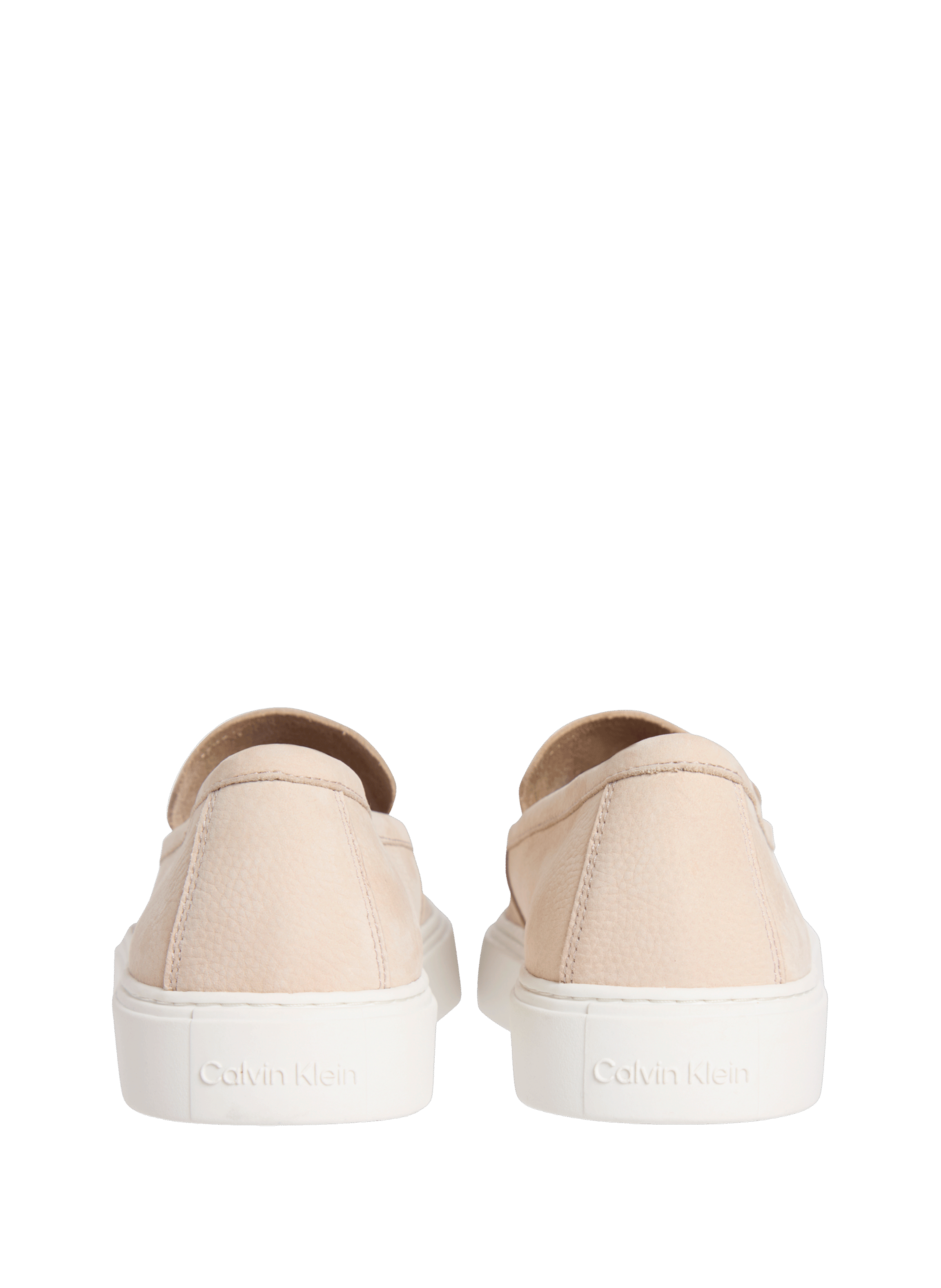 Calfskin leather loafers CALVIN KLEIN Beige
