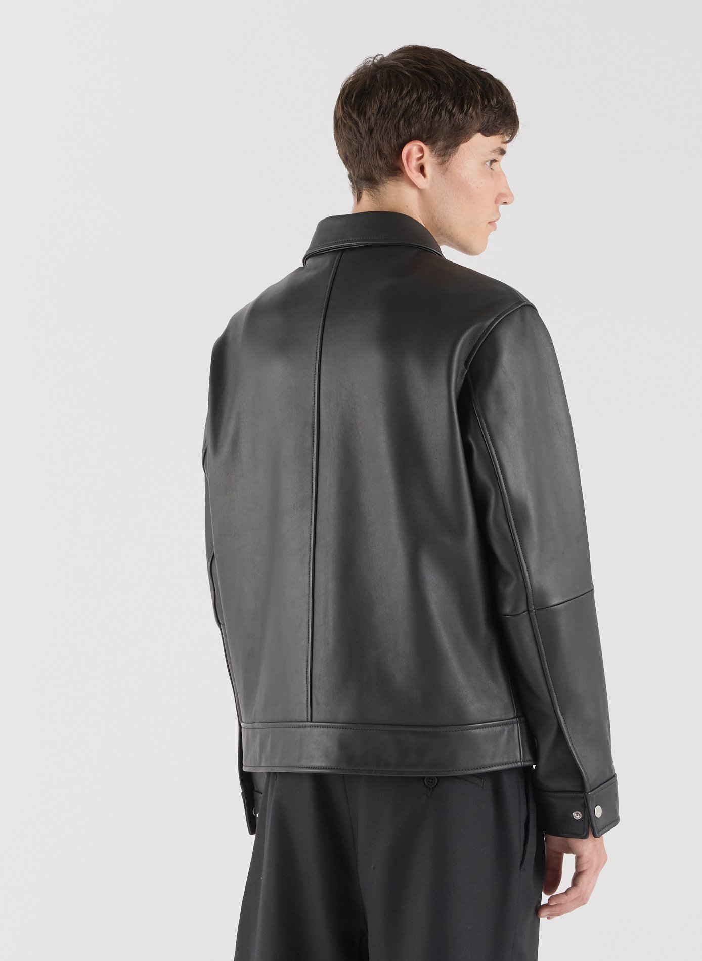 Fool leather jacket SAISON 1865 Black