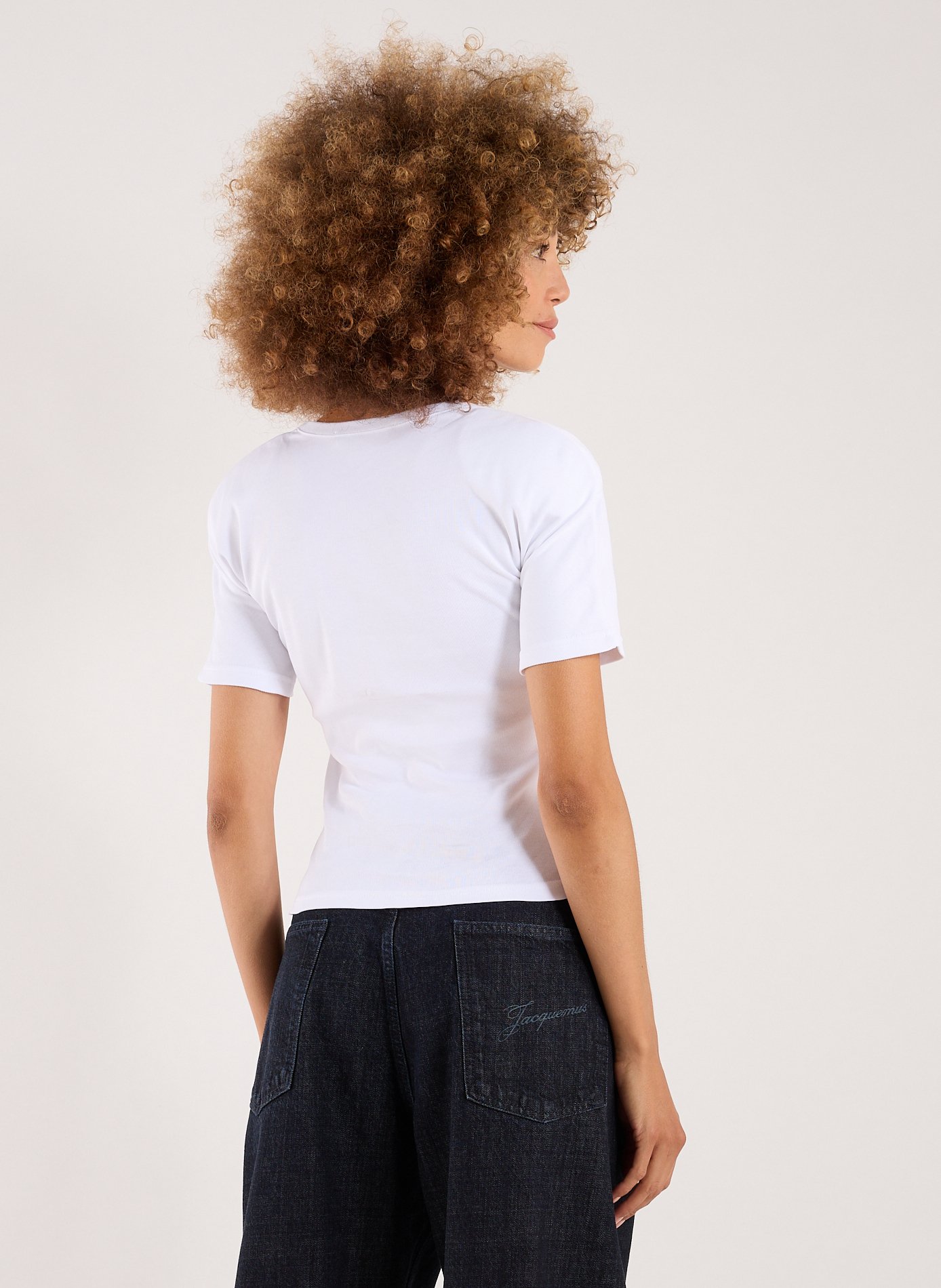 Fitted cotton T-shirt JACQUEMUS White