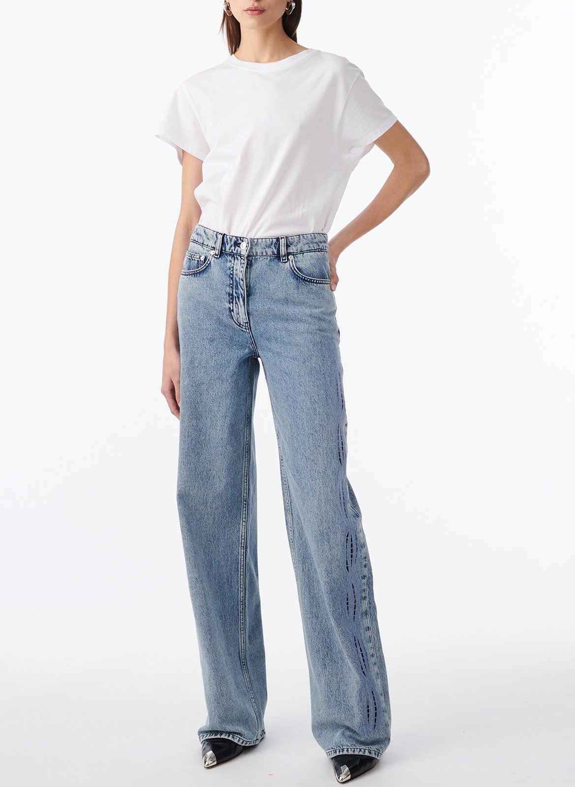 Jean large en coton ryley IRO Bleu