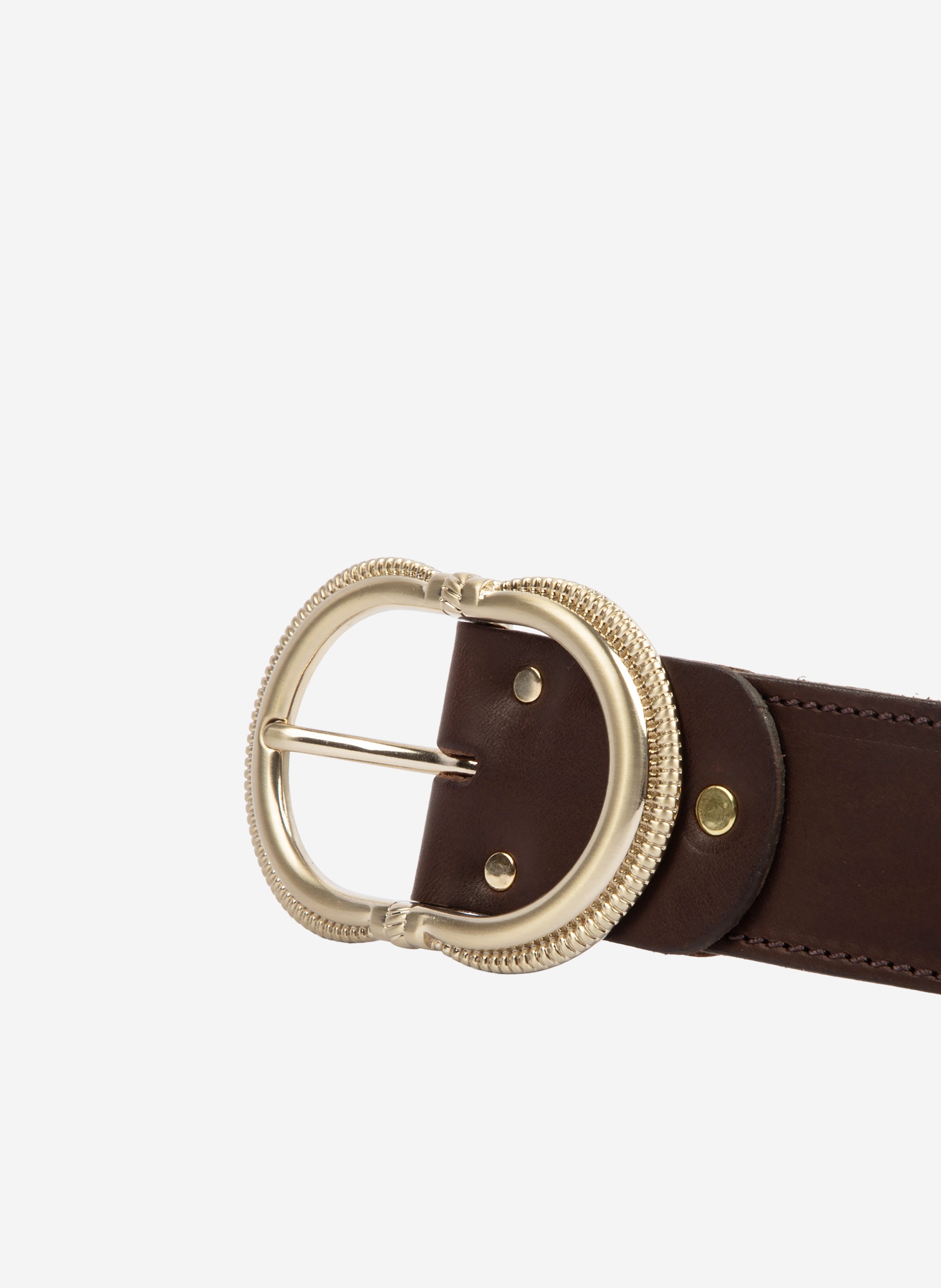 Ceinture honfleur cuir JULES & JENN Marron