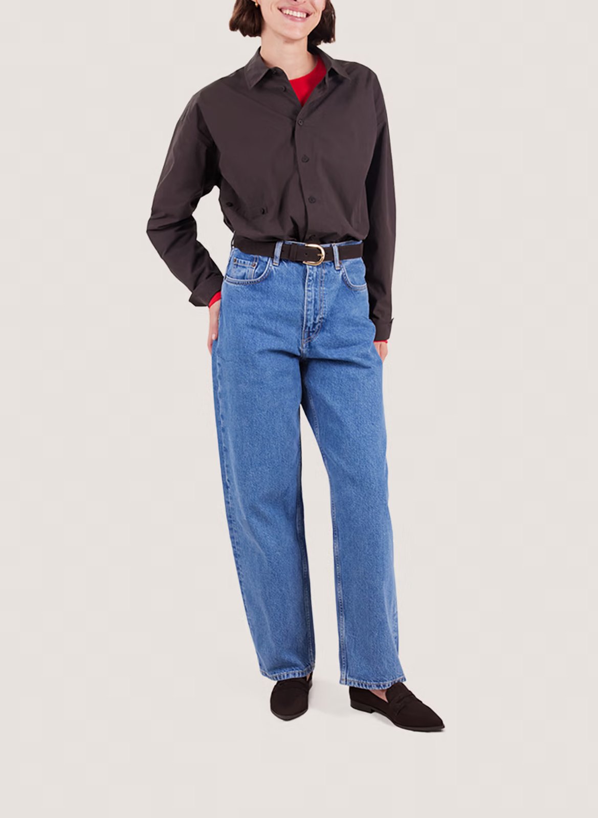 Mocassins en cuir velours amida JONAK Marron