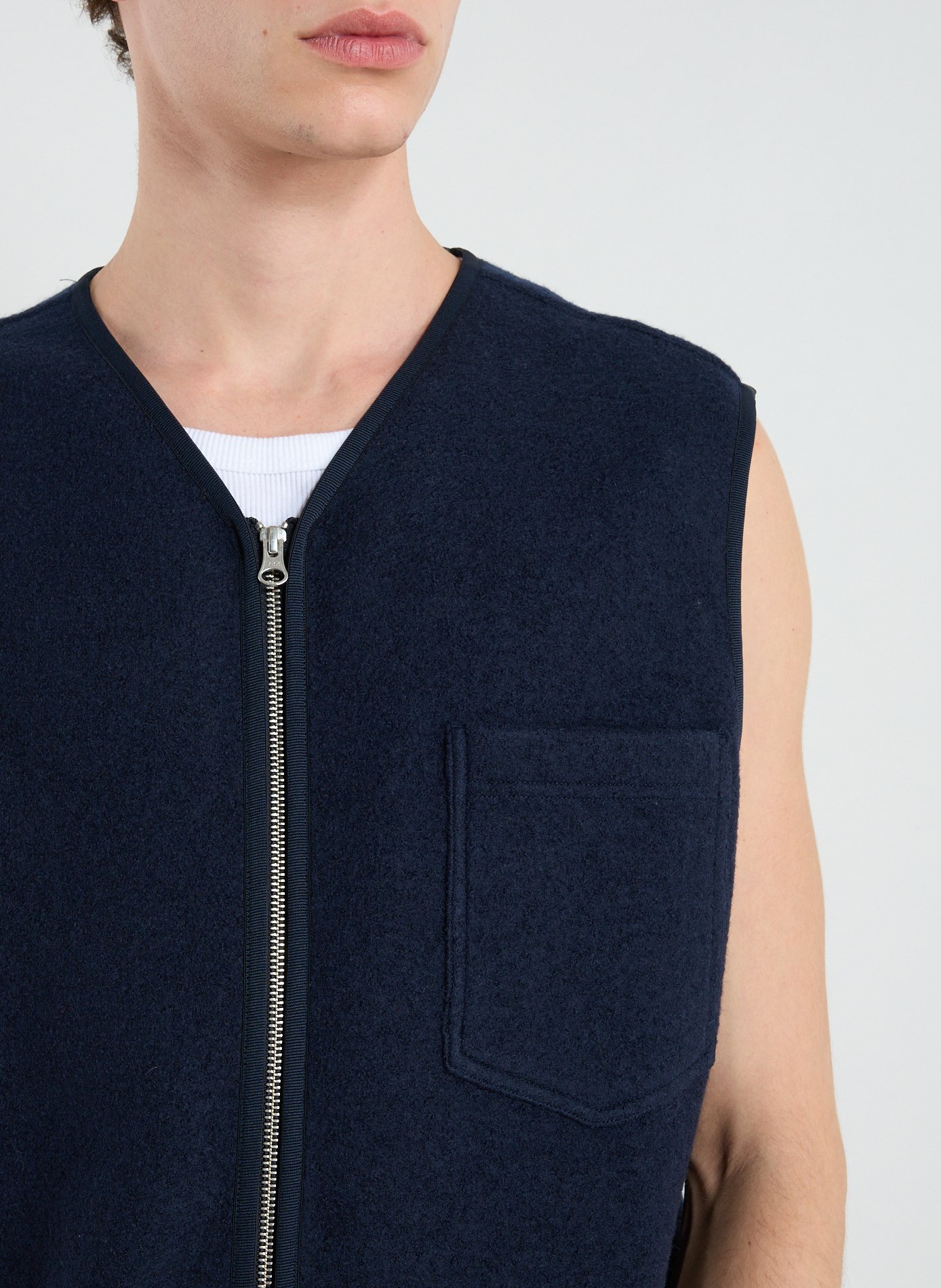 Gilet sans manches en laine SAMSOE SAMSOE Bleu