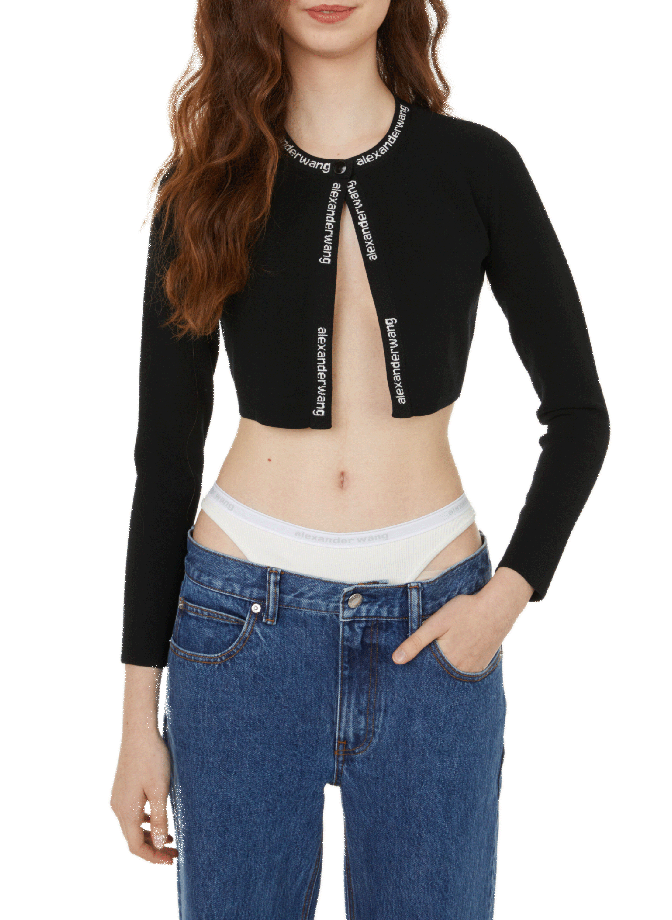 ALEXANDER WANG Cropped jumper  Black