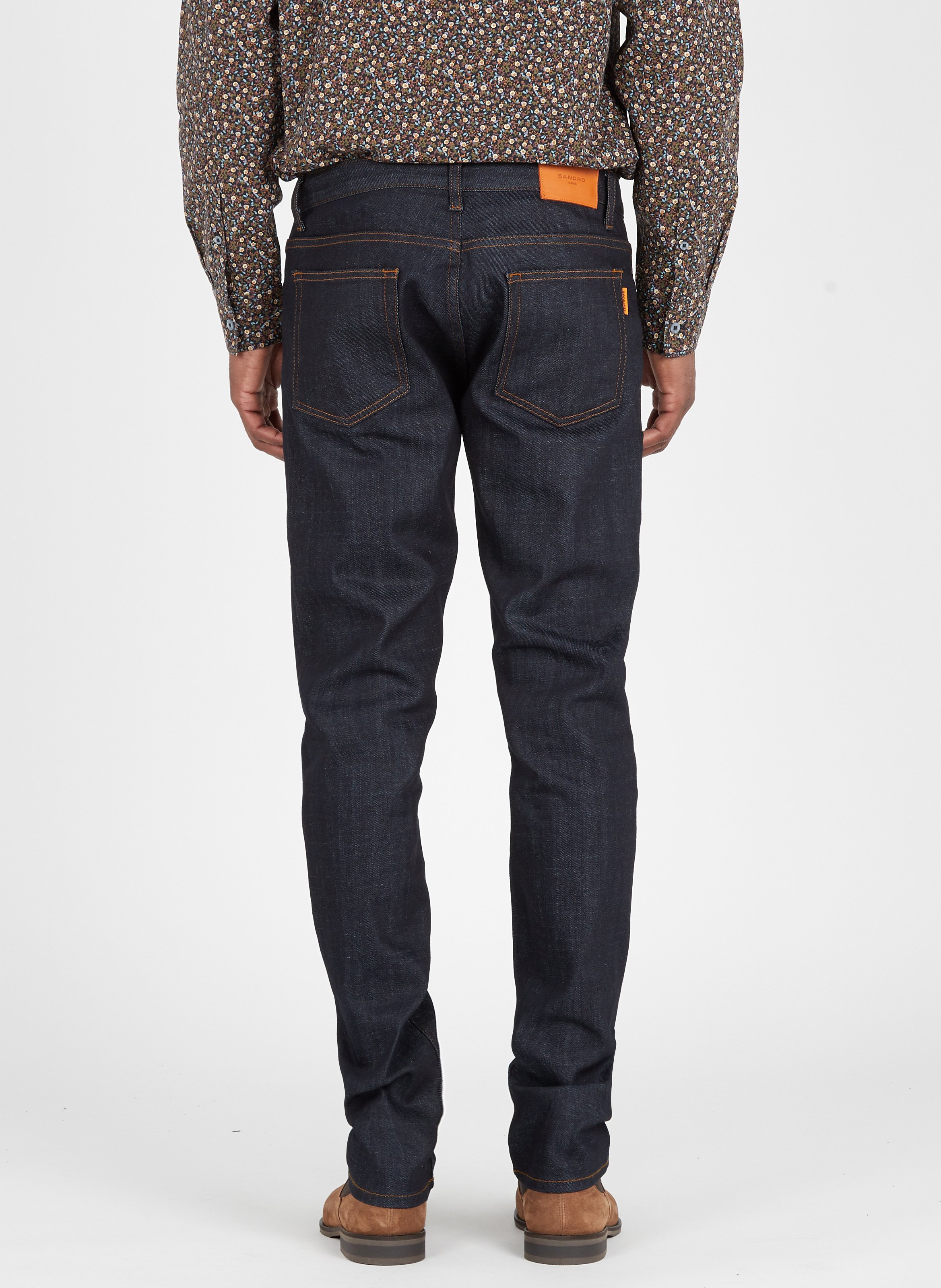 Jean slim en coton mélangé SANDRO Bleu