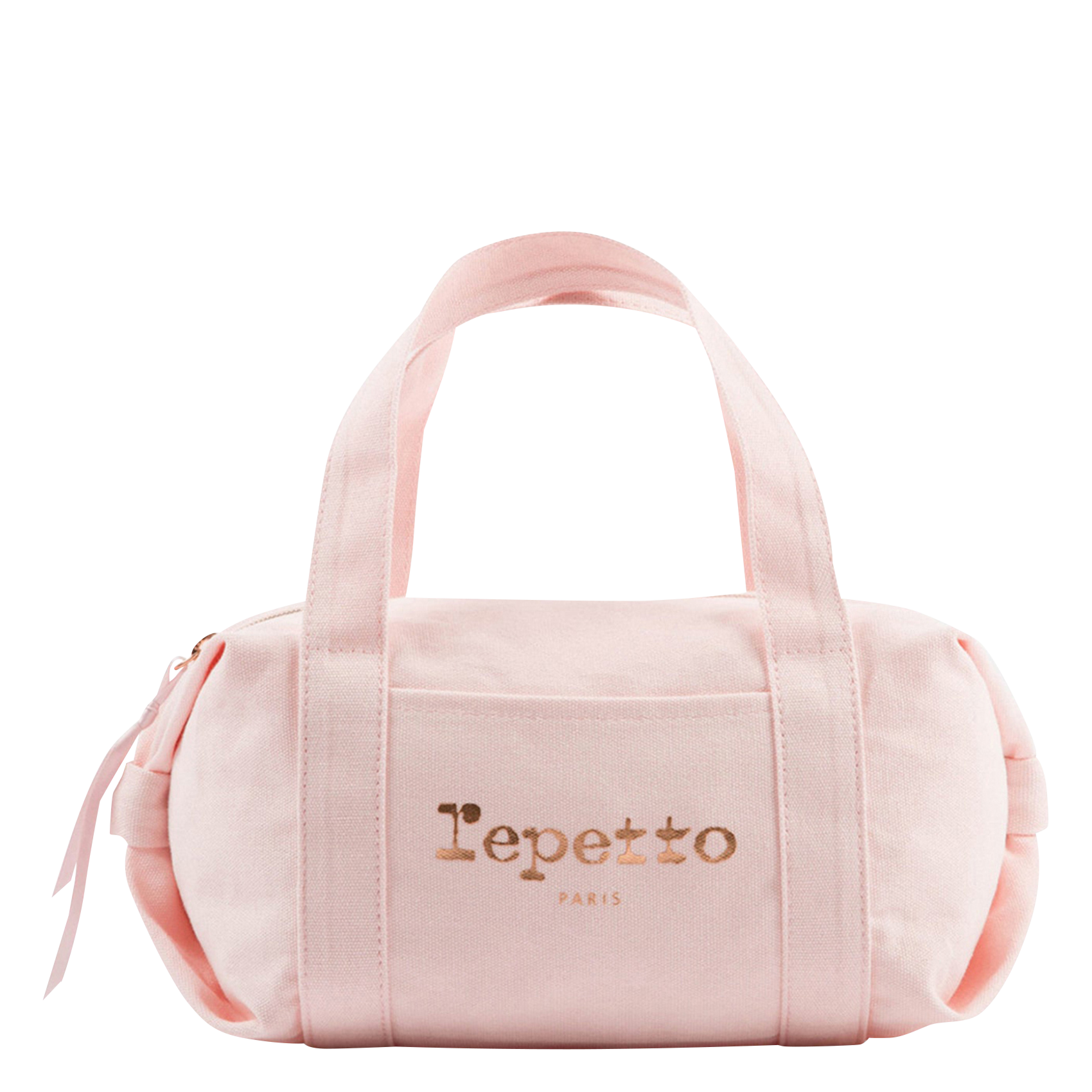Sac épaule polochon logo imprimé en coton REPETTO Rose