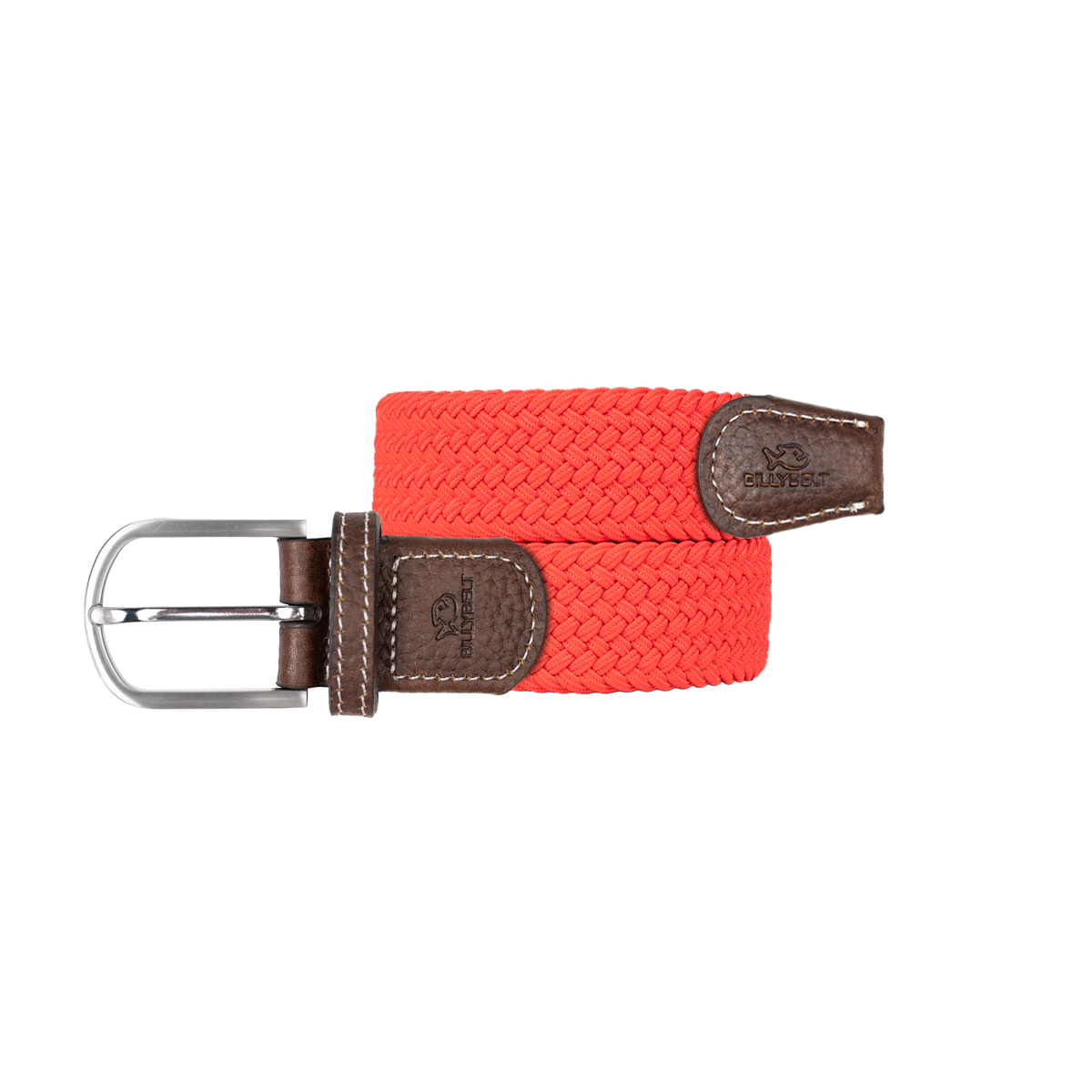 Ceinture tressée élastique unie BILLYBELT Rouge
