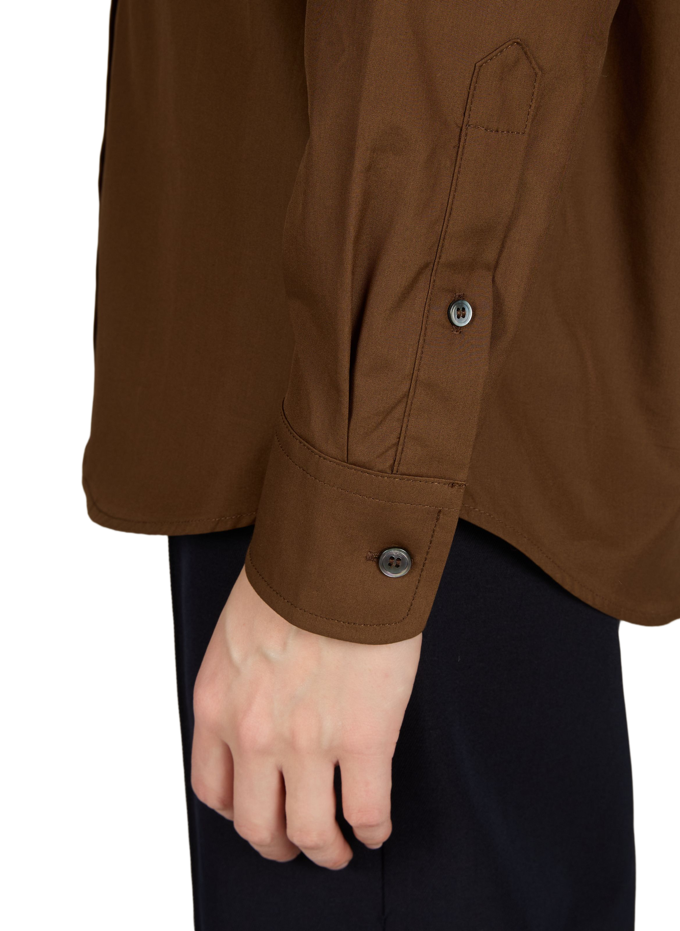 Solid classic collar cotton shirt A.P.C. Green