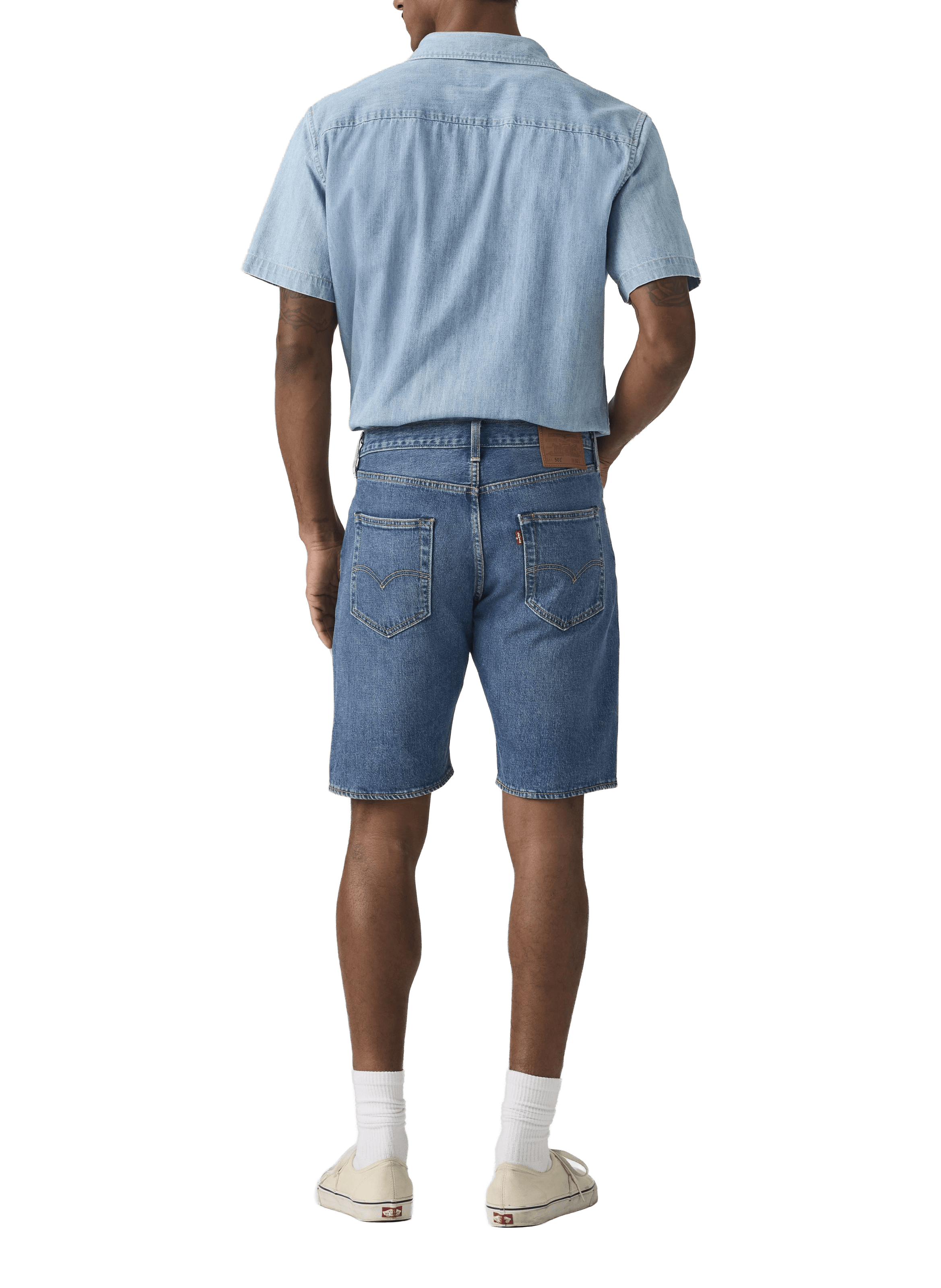 Short denim en coton mélangé LEVI'S Bleu