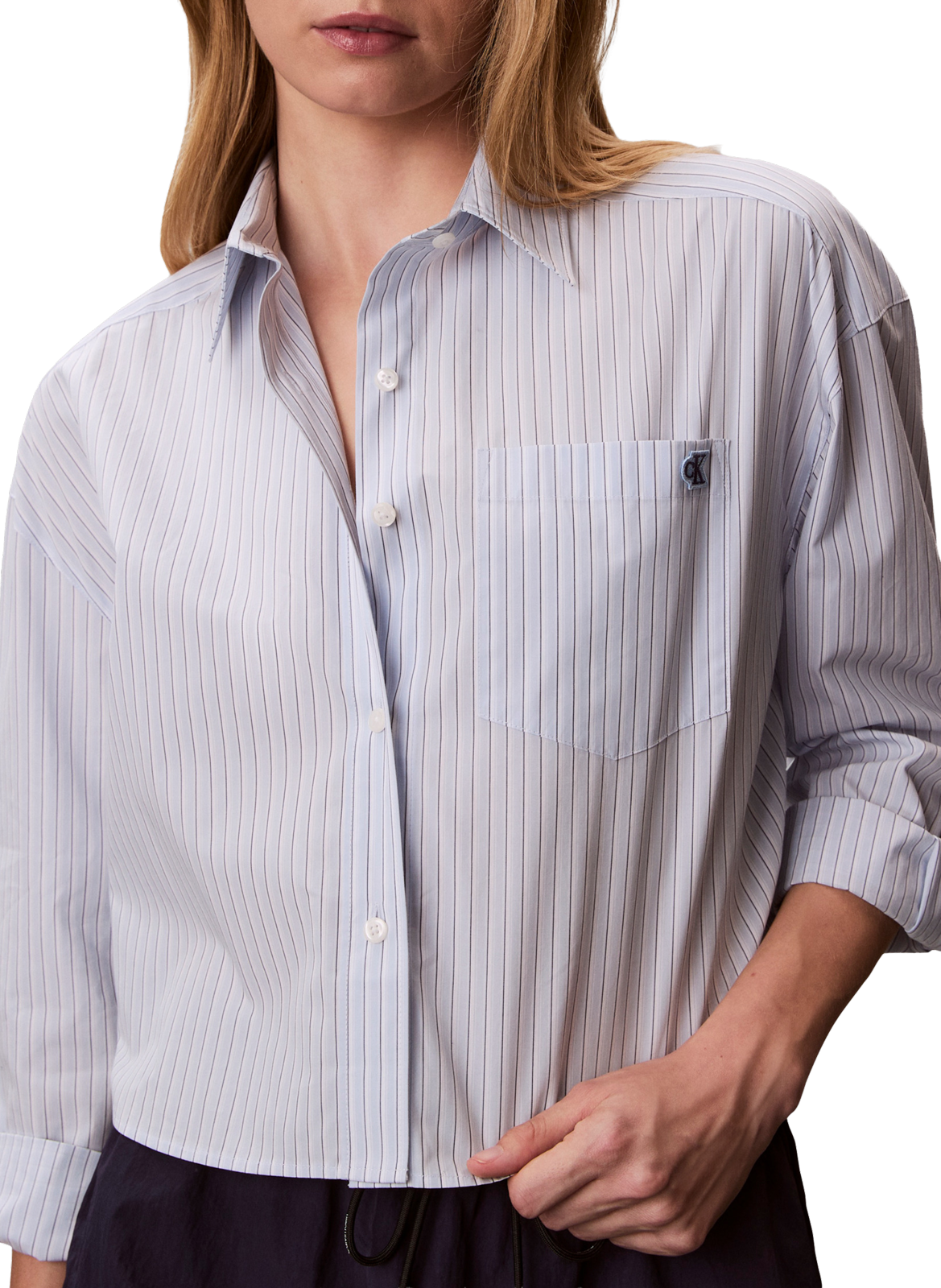 Chemise rayée à logo CALVIN KLEIN Multicolore