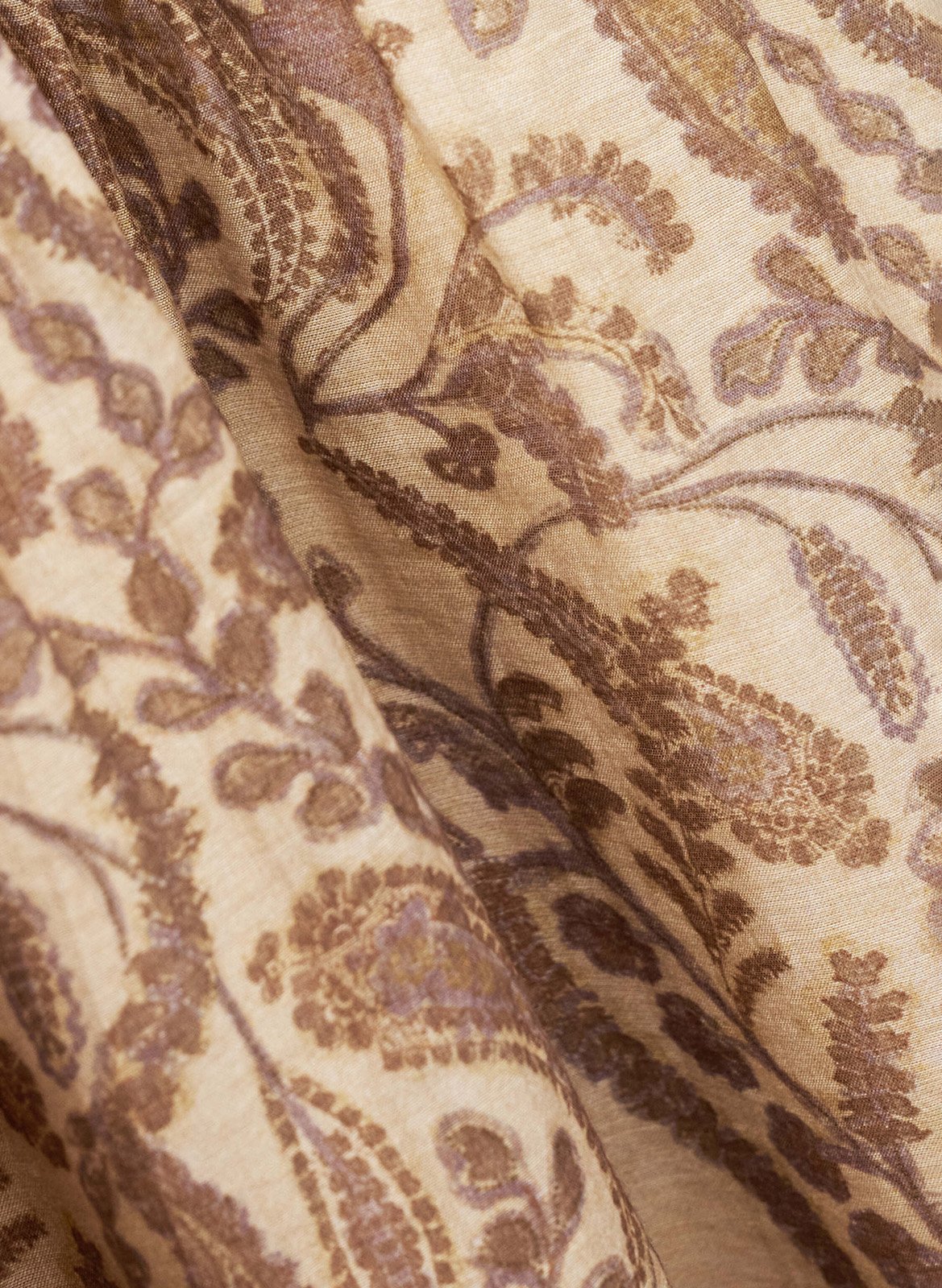 Robe longue col tunisien imprimée tanyssa BA&SH Beige