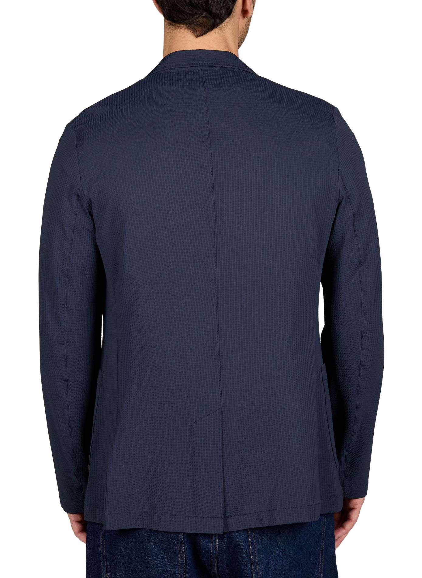 Solid textured knit blazer 1789 CALA Blue