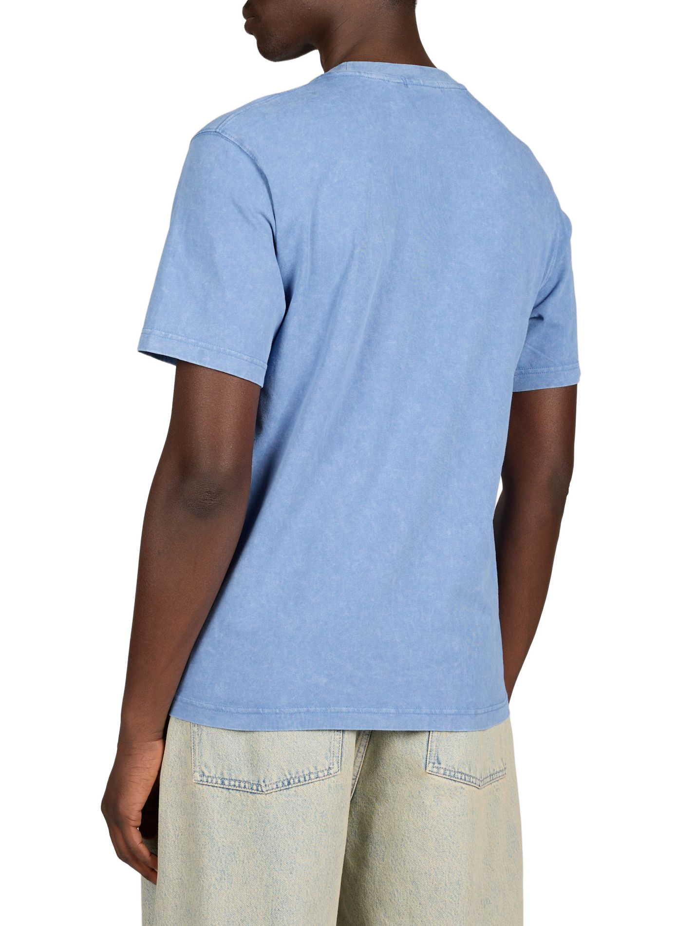 Tee-shirt col rond en coton DAILY PAPER Bleu