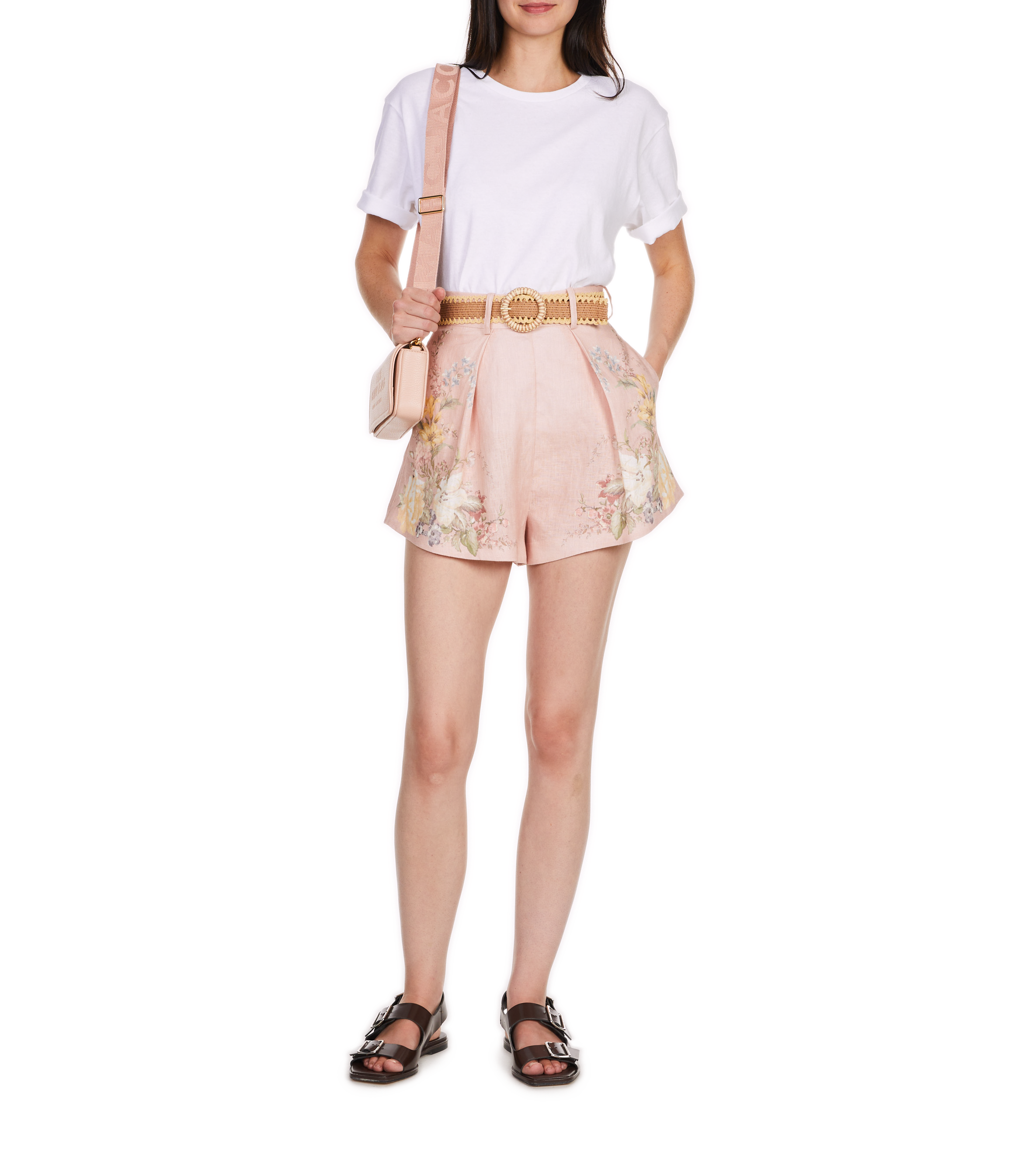 The Leather Mini Shoulder Bag in leather MARC JACOBS Pink